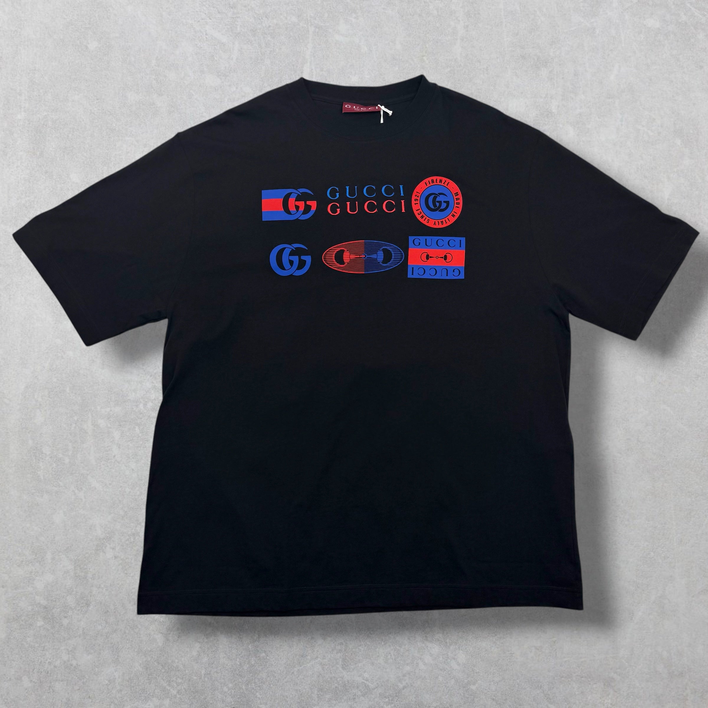 Gucci Multi Logo Tee Black XL