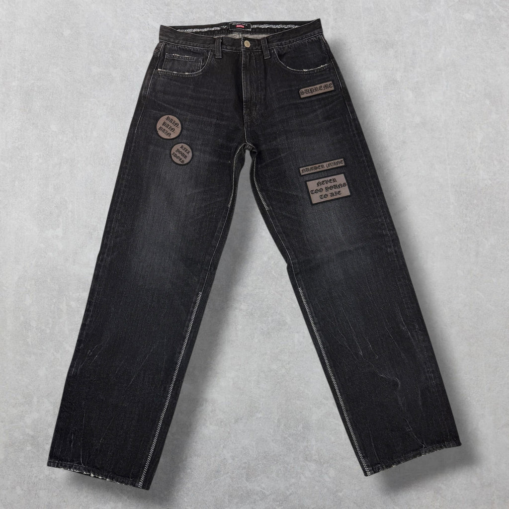 Supreme x Number (N)ine patches Black Jeans 30