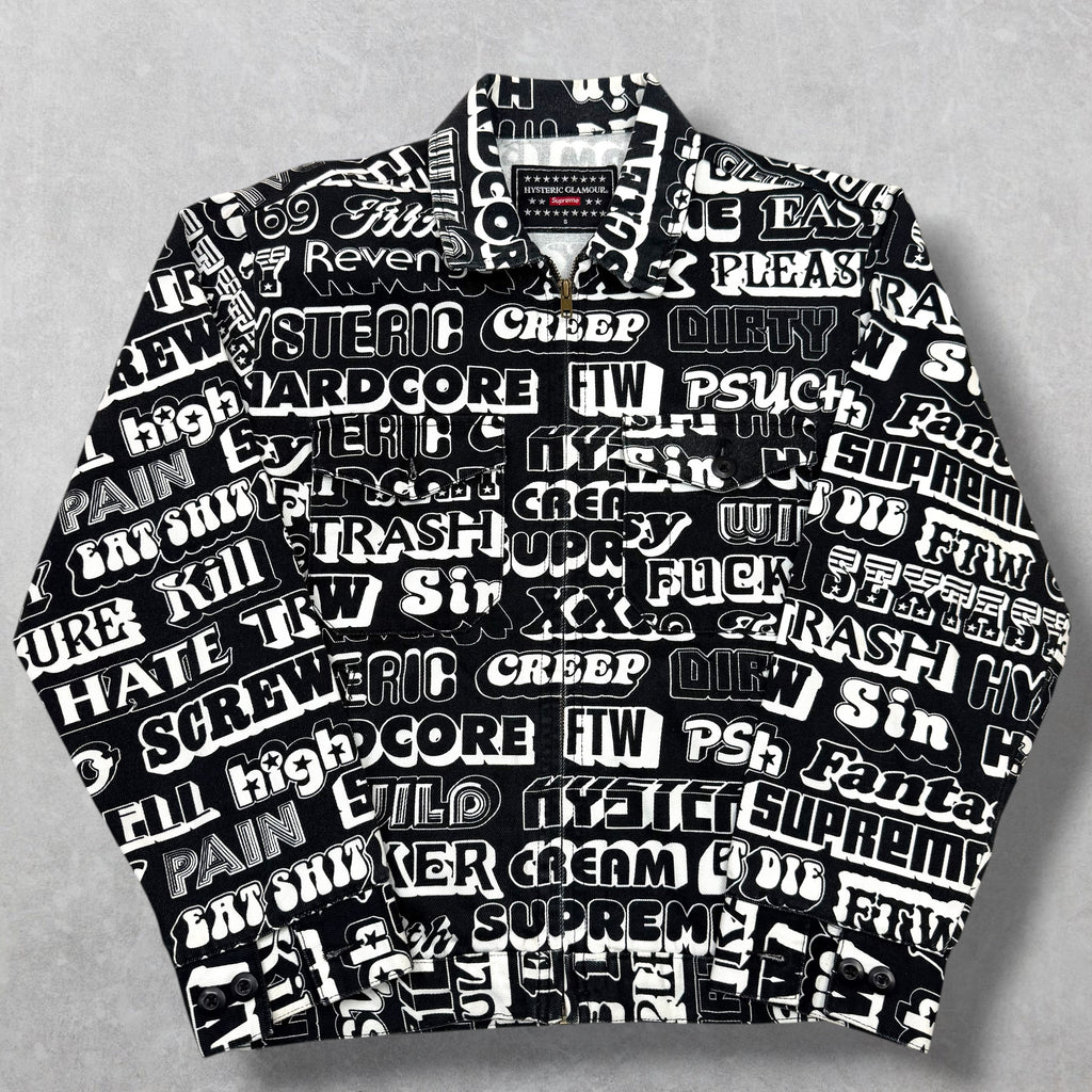 Supreme Hysteric Glamour Text Work Jacket Black S