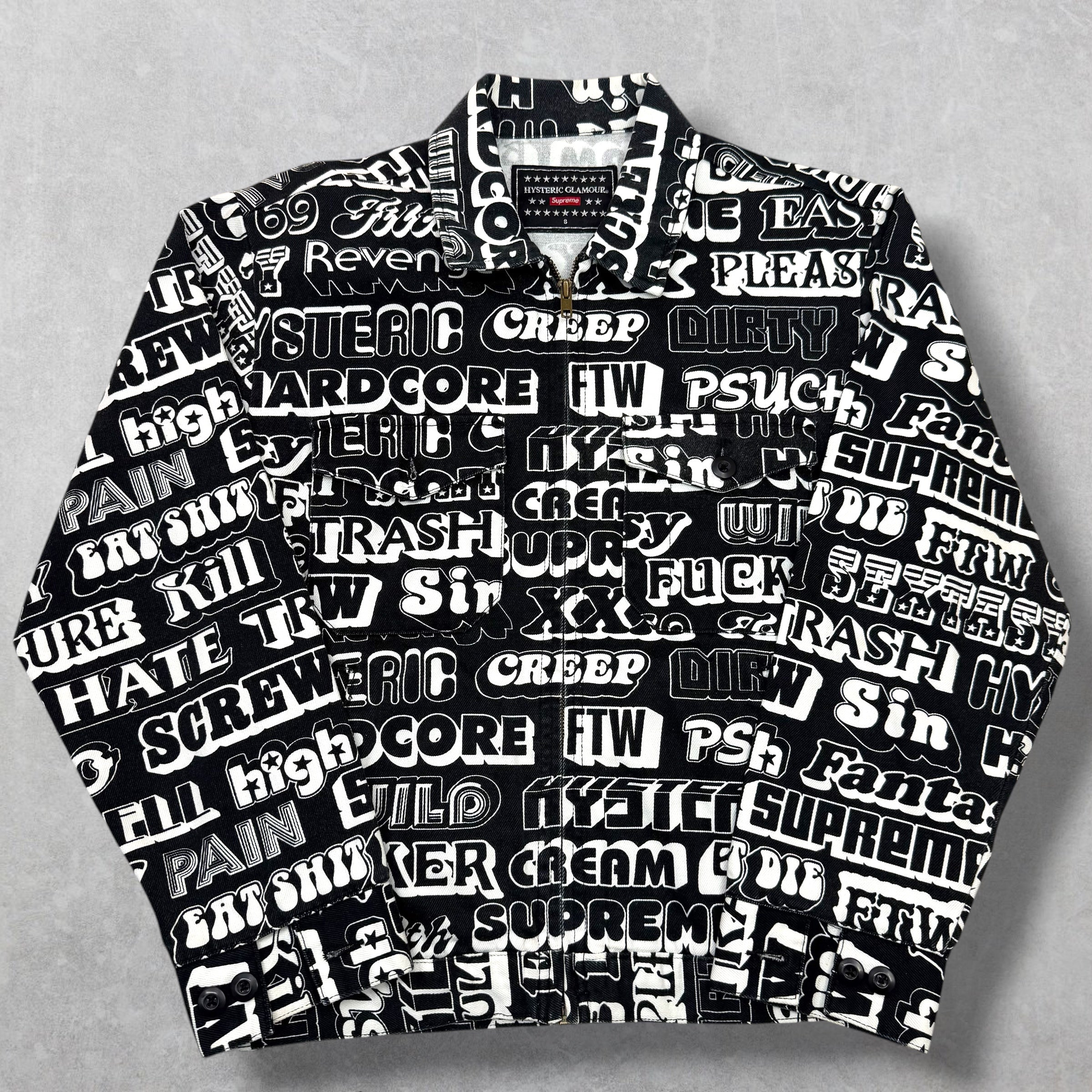 Supreme Hysteric Glamour Text Work Jacket Black S