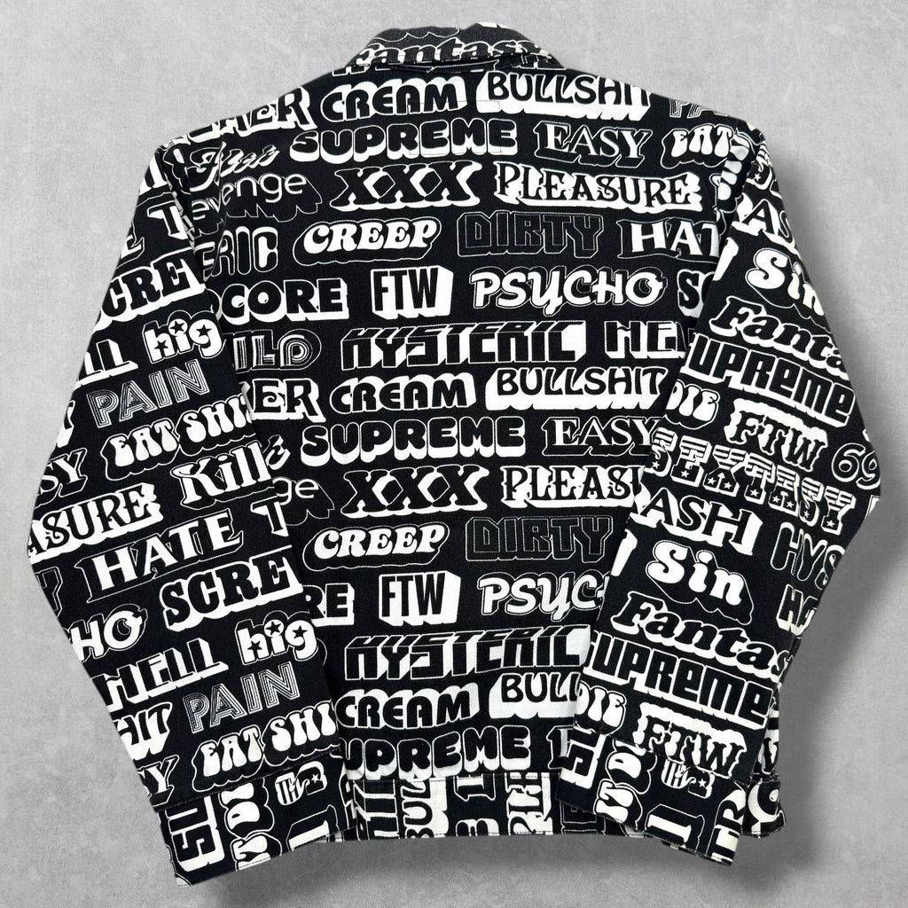 Supreme Hysteric Glamour Text Work Jacket Black S