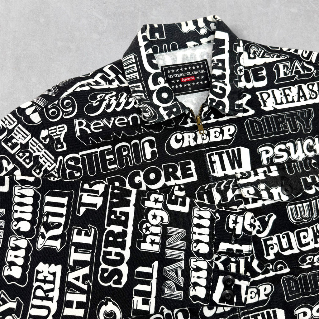 Supreme Hysteric Glamour Text Work Jacket Black S