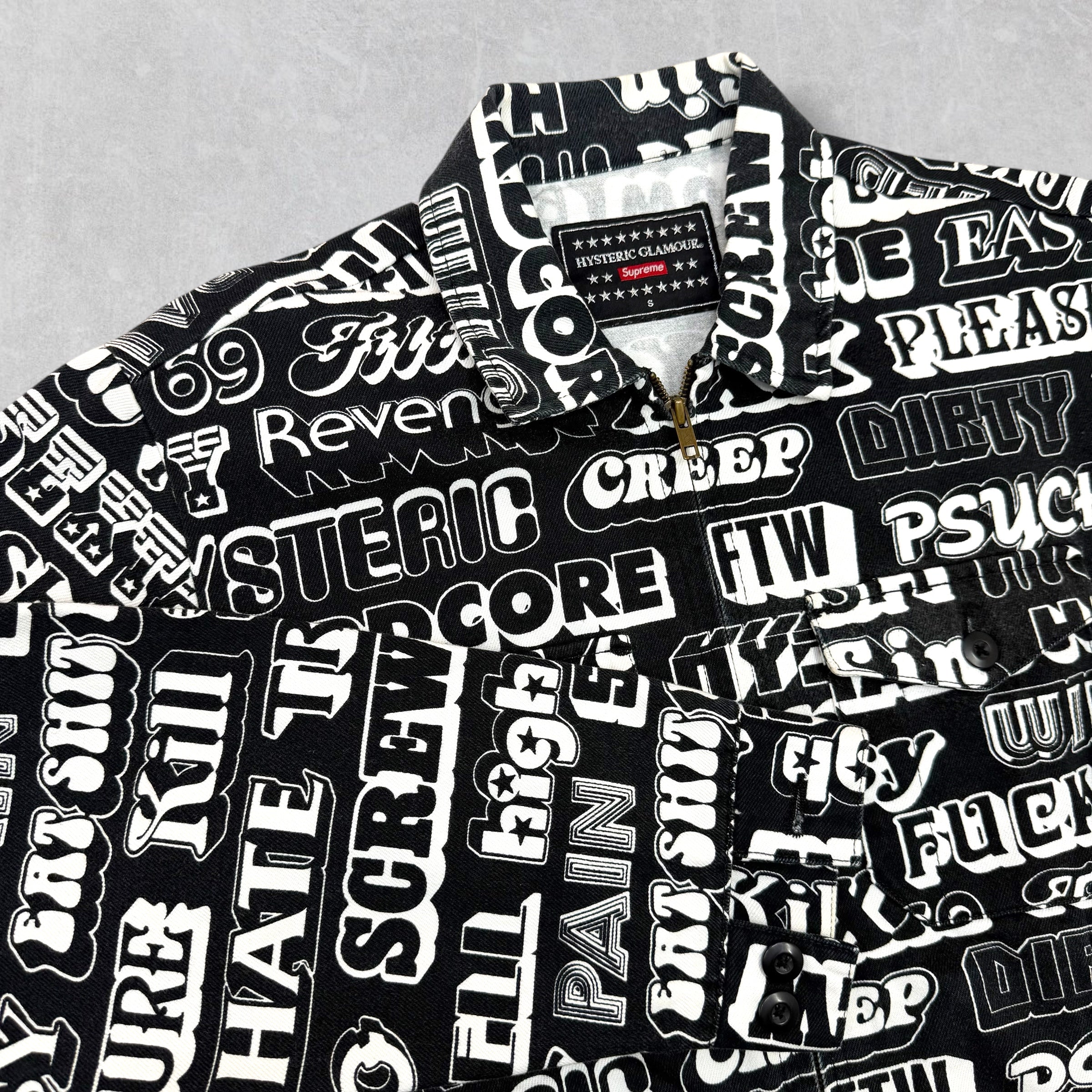 Supreme Hysteric Glamour Text Work Jacket Black S