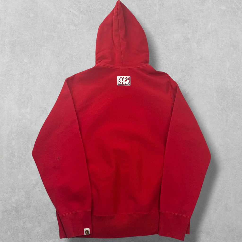Bape x Kaws Chomper Full-Zip Hoodie Red M