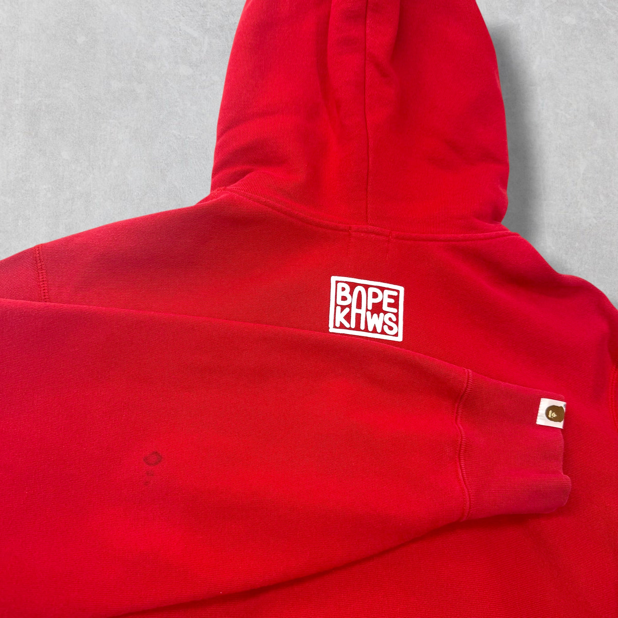 Bape x Kaws Chomper Full-Zip Hoodie Red M