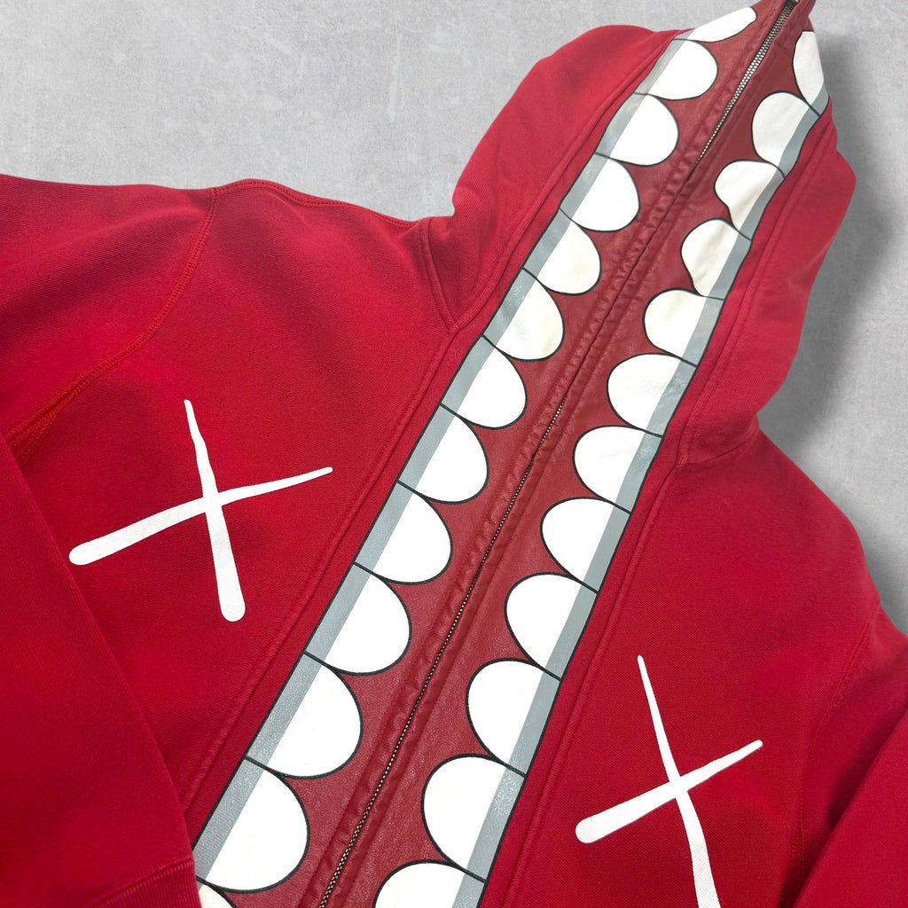 Bape x Kaws Chomper Full-Zip Hoodie Red M