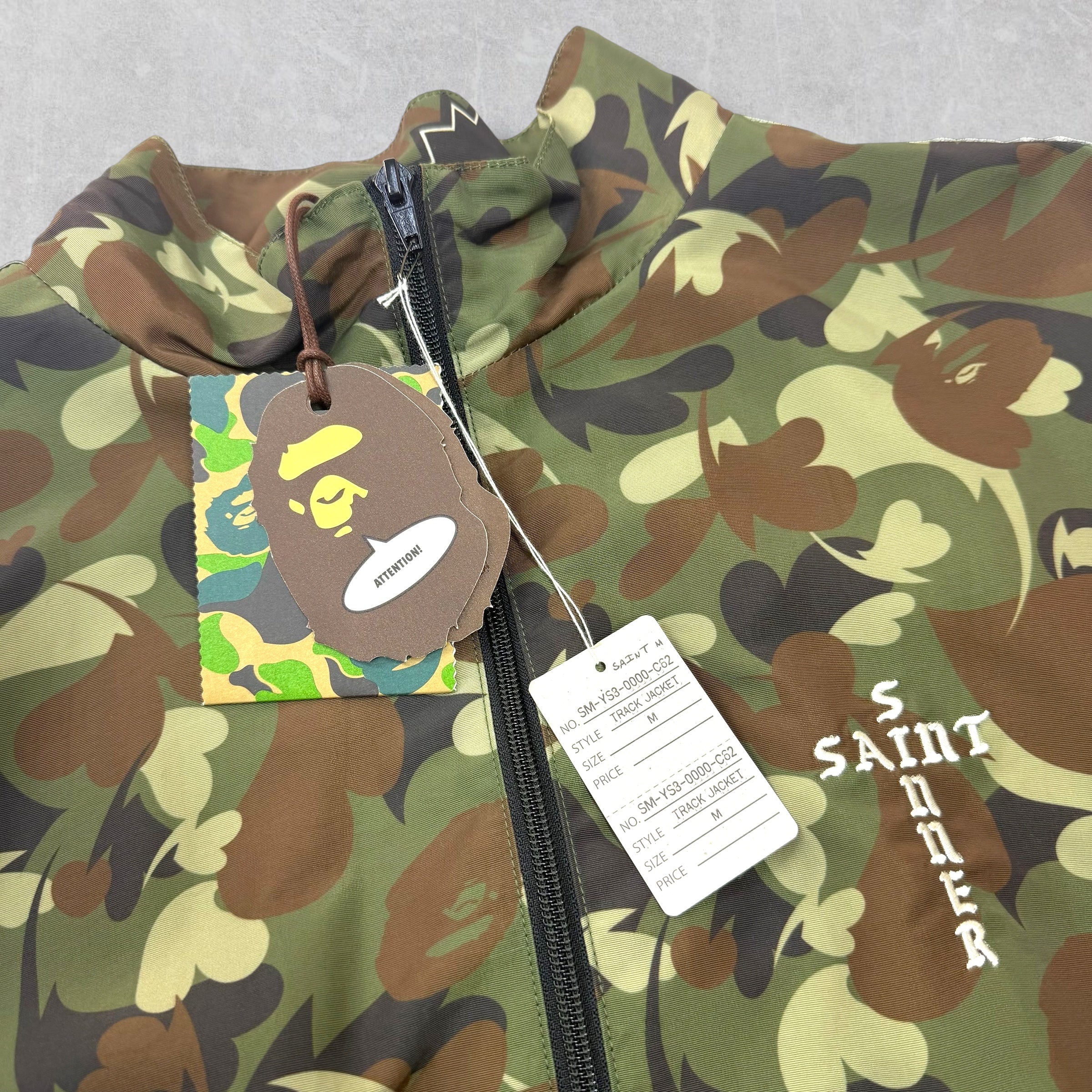 Saint Michael x Bape Camo Track Jacket M