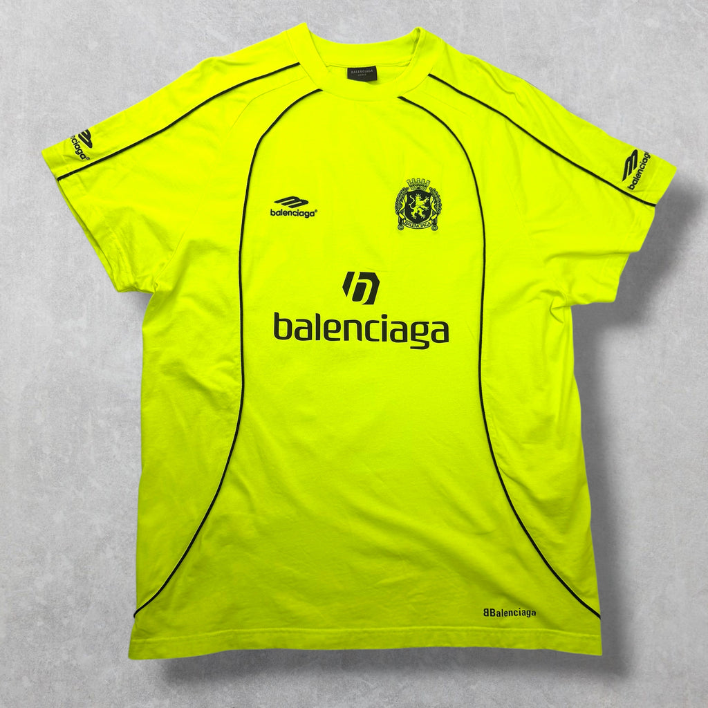 Balenciaga Paris Oversized Soccer Shirt Neon 1 (XL)