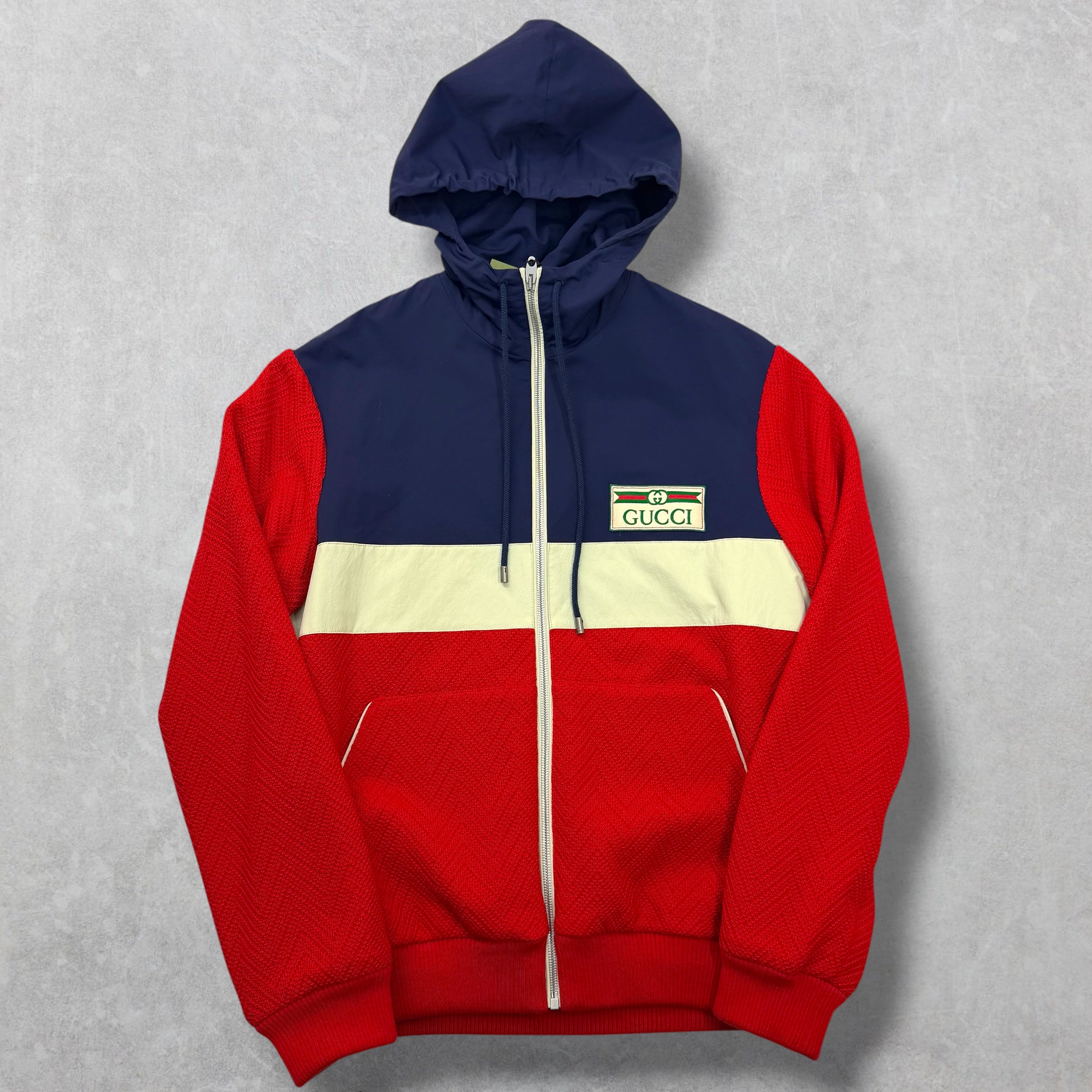 Gucci Wool Jersey Zip Up Sweatshirt XS (S)