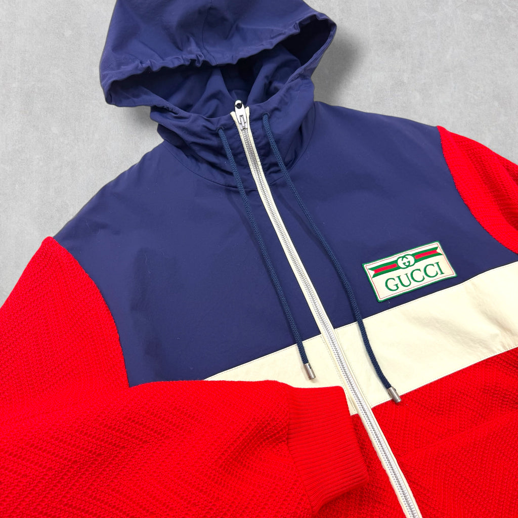 Gucci Wool Jersey Zip Up Sweatshirt XS (S)