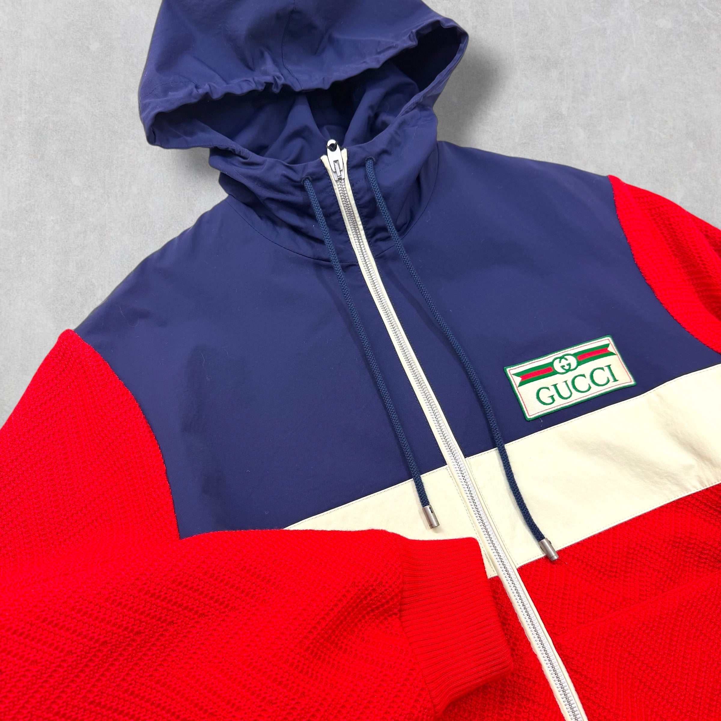 Gucci Wool Jersey Zip Up Sweatshirt XS (S)