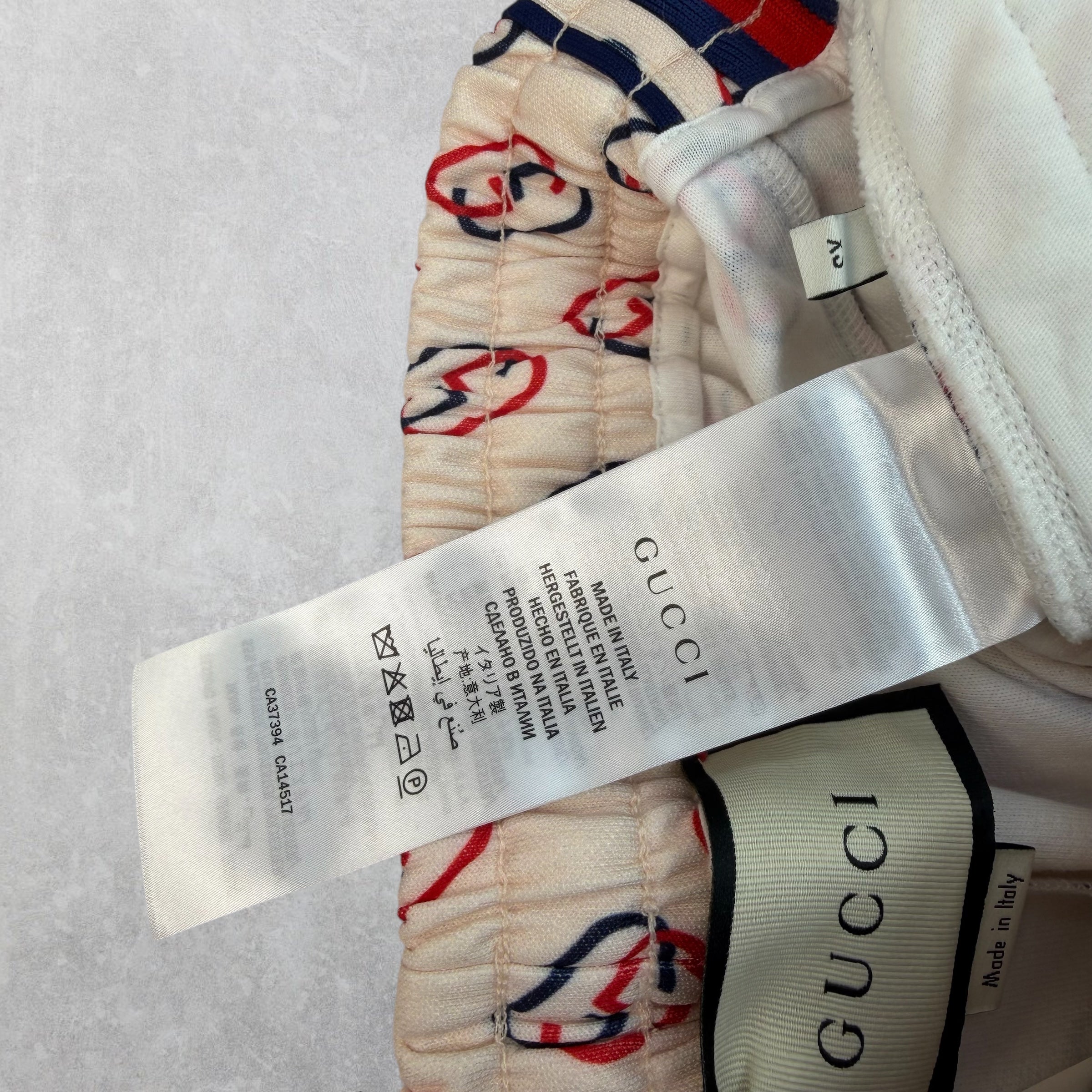 Gucci Interlocking GG Ivory Joggers XS
