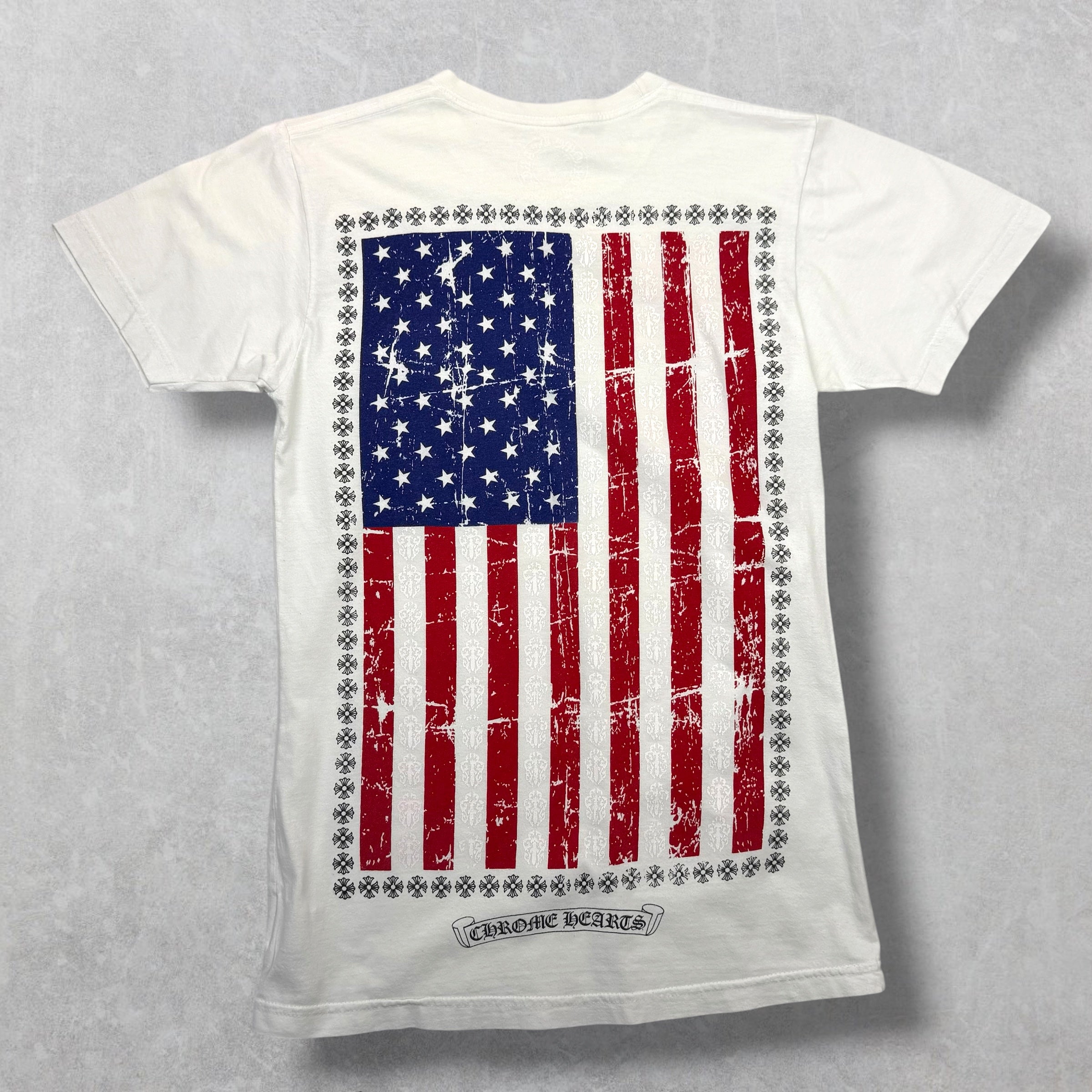 Chrome Hearts American Flag Tee White S