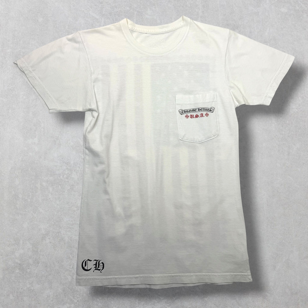 Chrome Hearts American Flag Tee White S