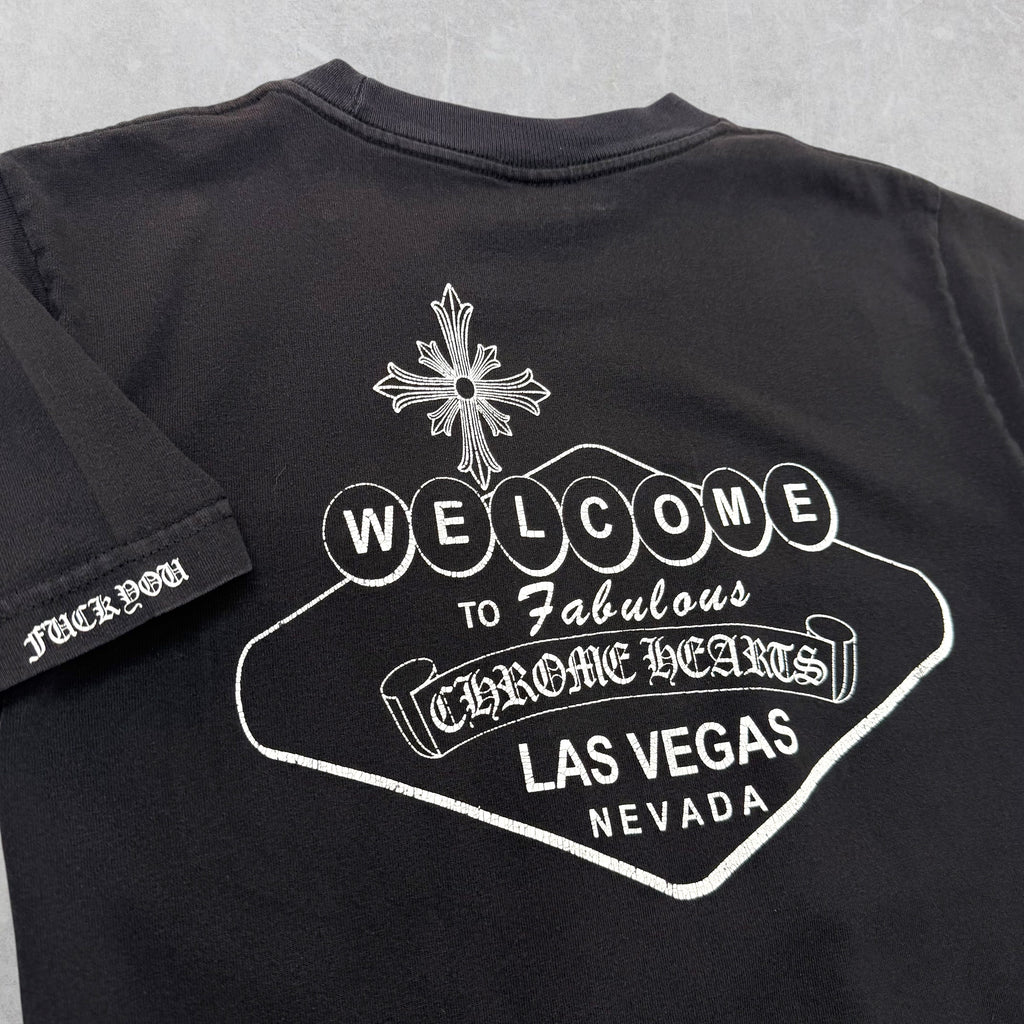 Vintage Chrome Hearts Black Welcome to Vegas Tee S