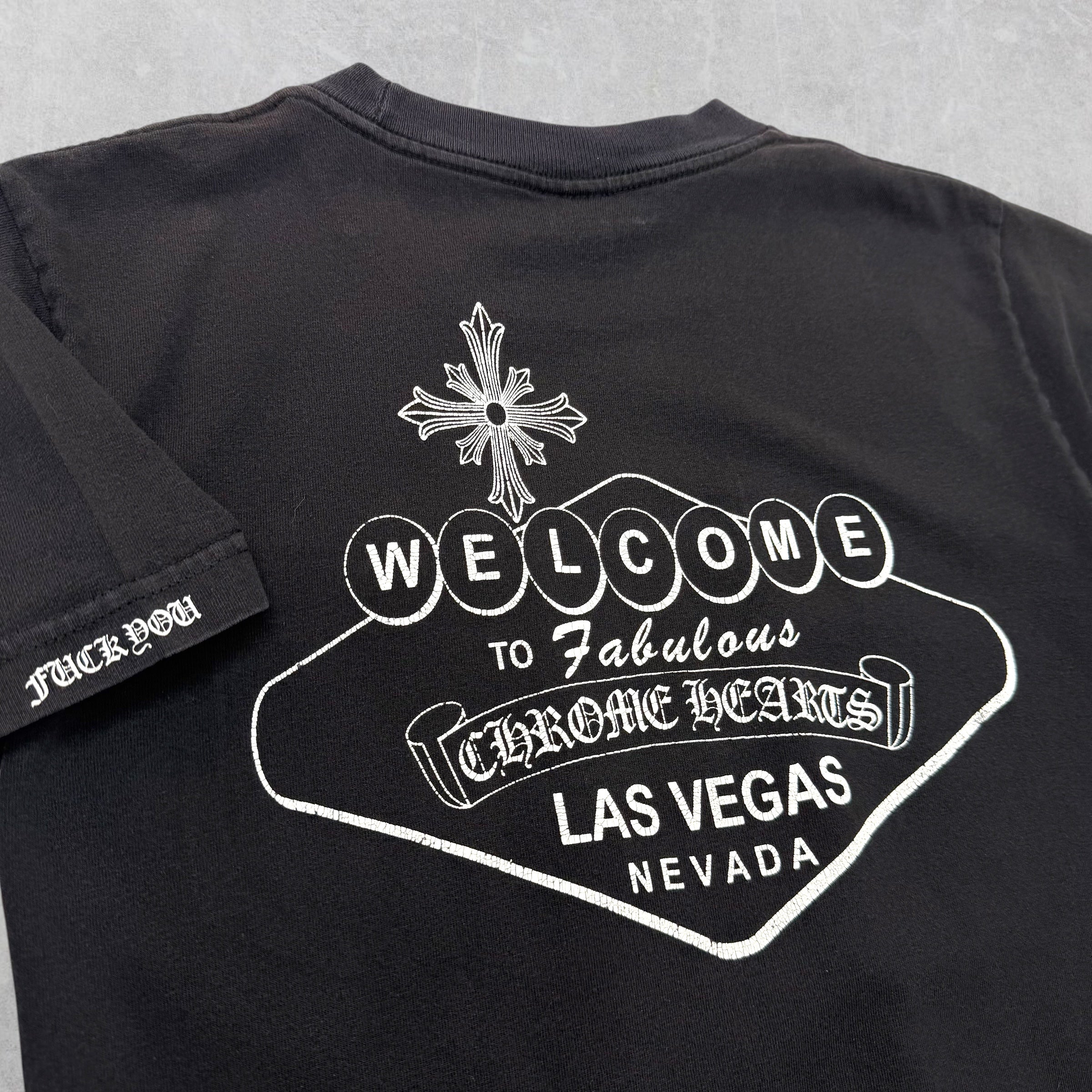 Vintage Chrome Hearts Black Welcome to Vegas Tee S