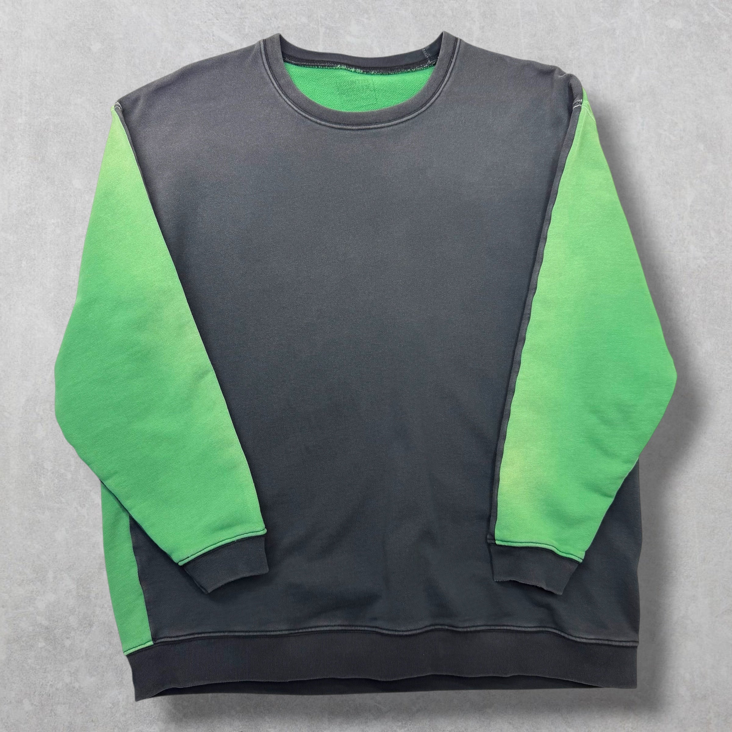 Kapital Fleece Knit Yellow 2Tones Sweatshirt F (L)