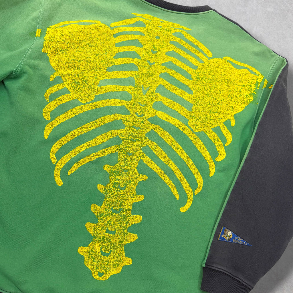 Kapital Fleece Knit Yellow 2Tones Sweatshirt F (L)