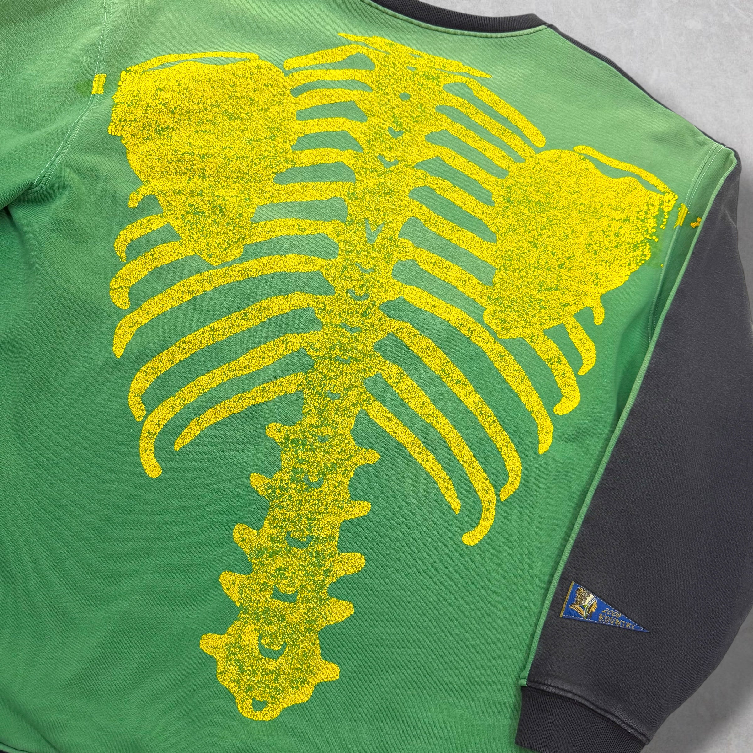 Kapital Fleece Knit Yellow 2Tones Sweatshirt F (L)