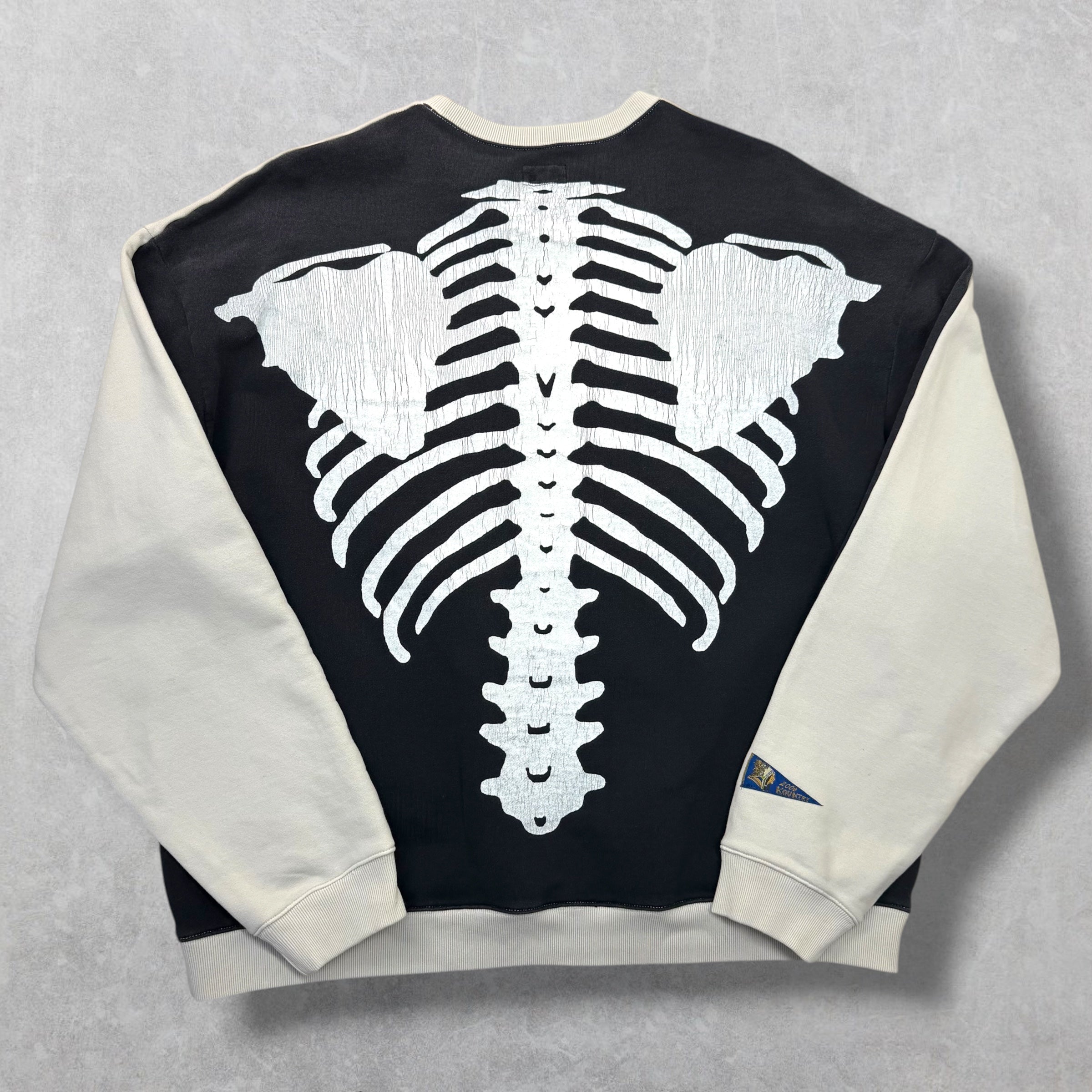 Kapital Knit White 2Tones Sweatshirt Black F (XL)