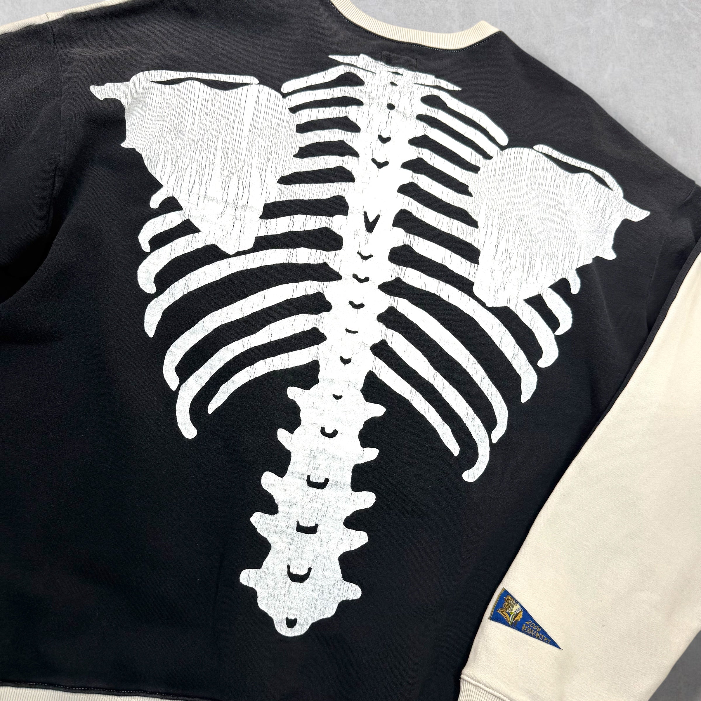 Kapital Knit White 2Tones Sweatshirt Black F (XL)