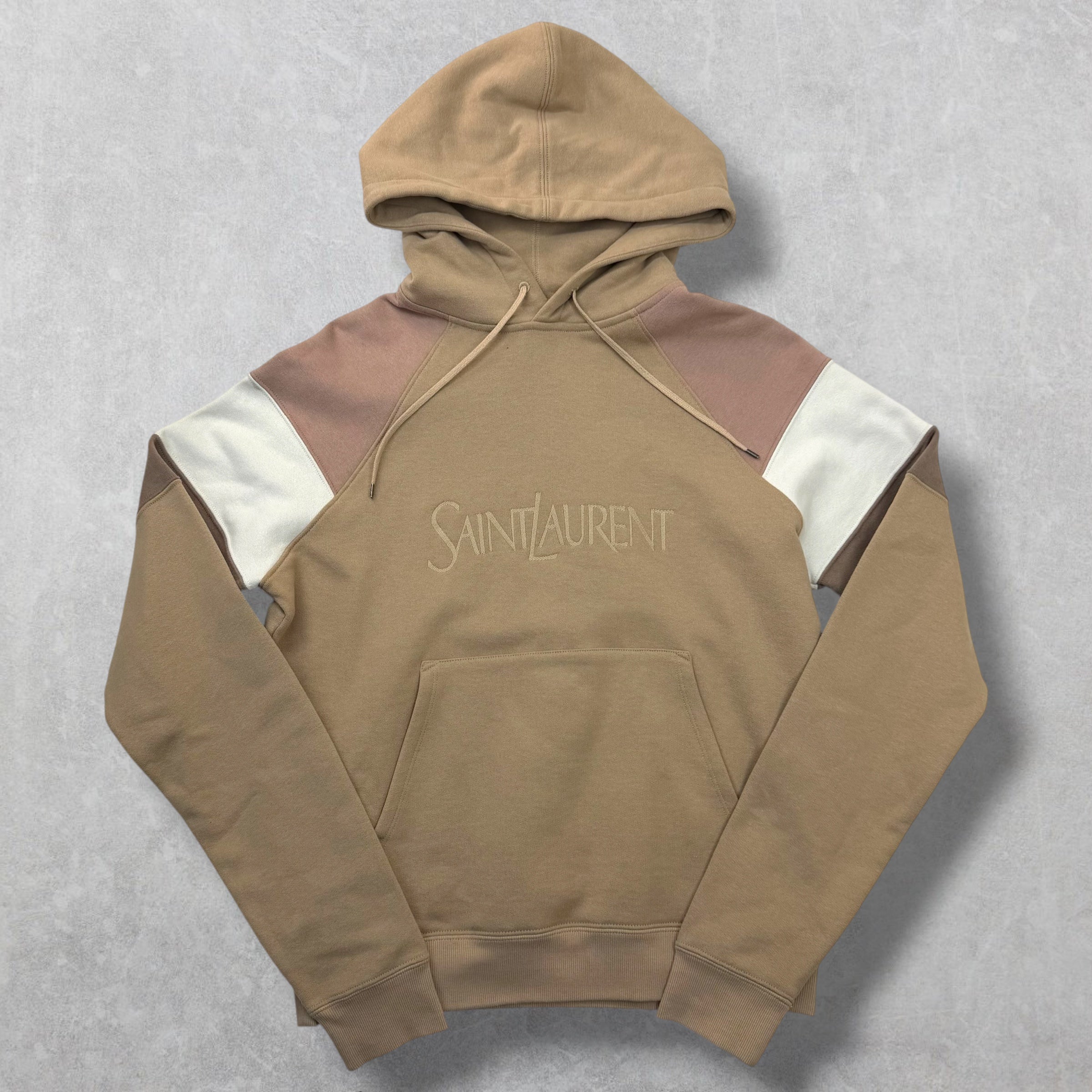 Saint Laurent Colour Block Logo Hoodie M