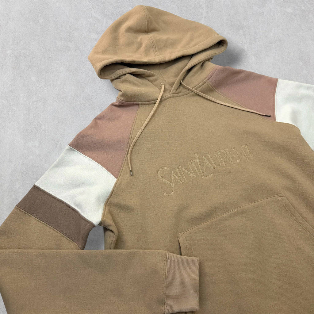 Saint Laurent Colour Block Logo Hoodie M