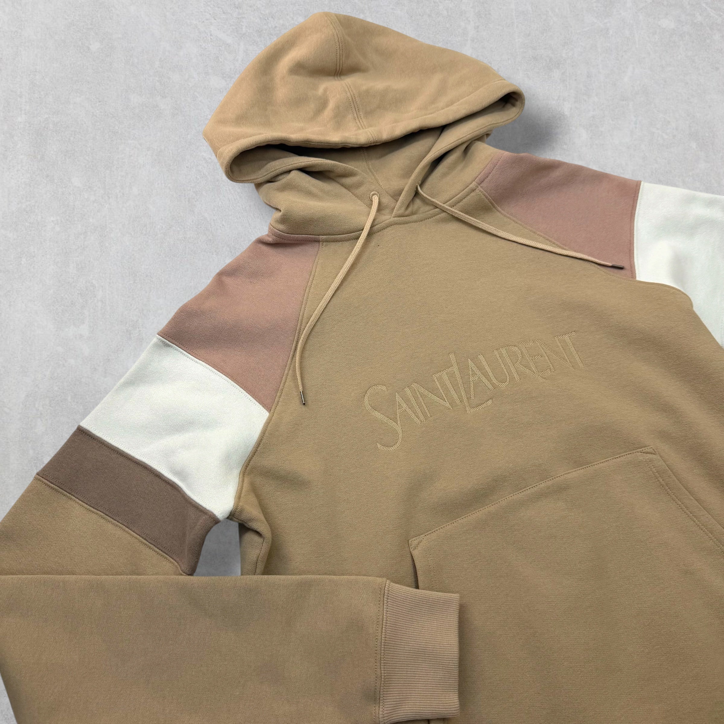 Saint Laurent Colour Block Logo Hoodie M
