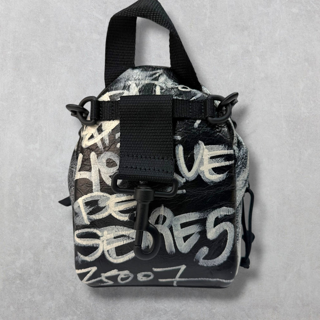 Balenciaga Agneau Arena Graffiti Crossbody Mini Backpack