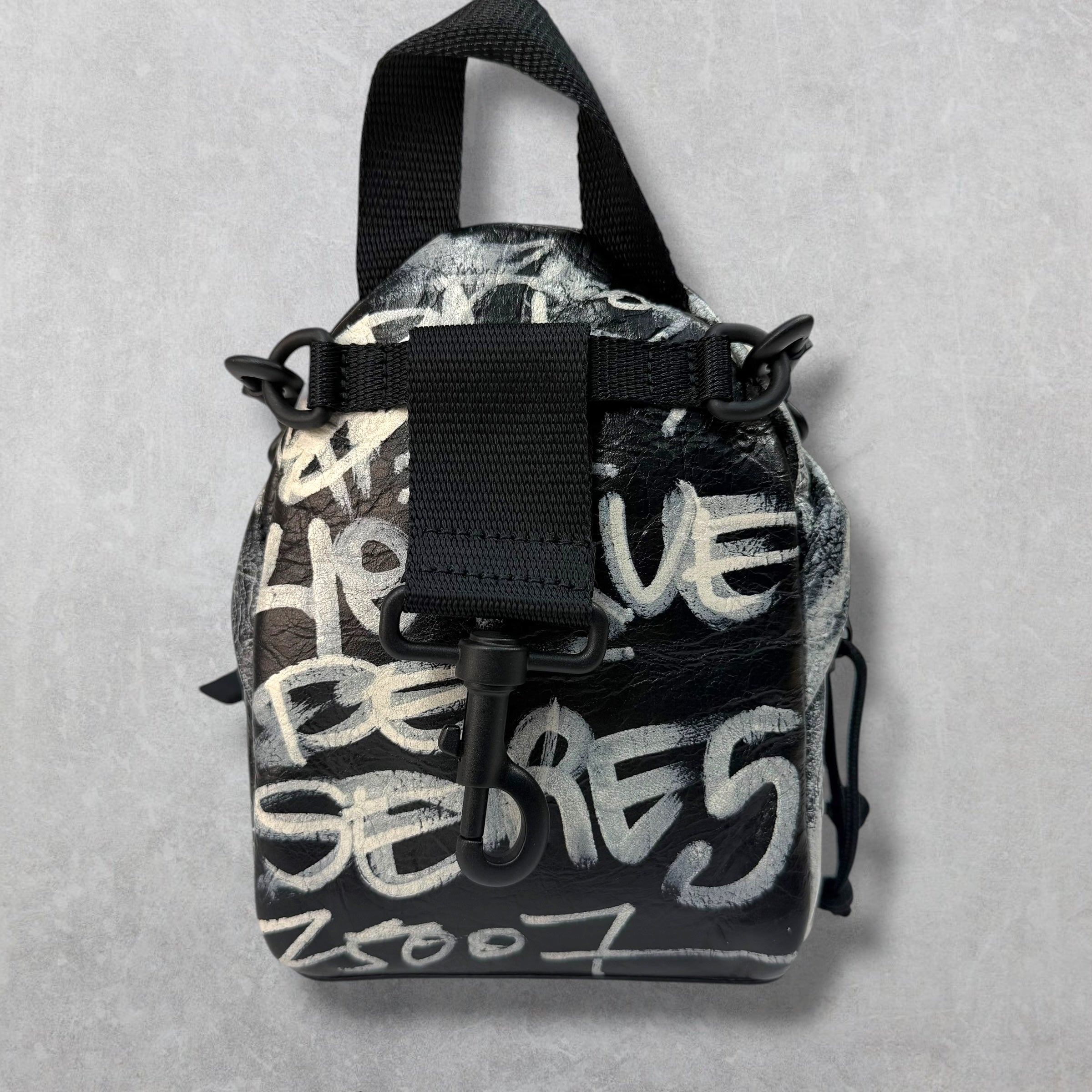 Balenciaga Agneau Arena Graffiti Crossbody Mini Backpack