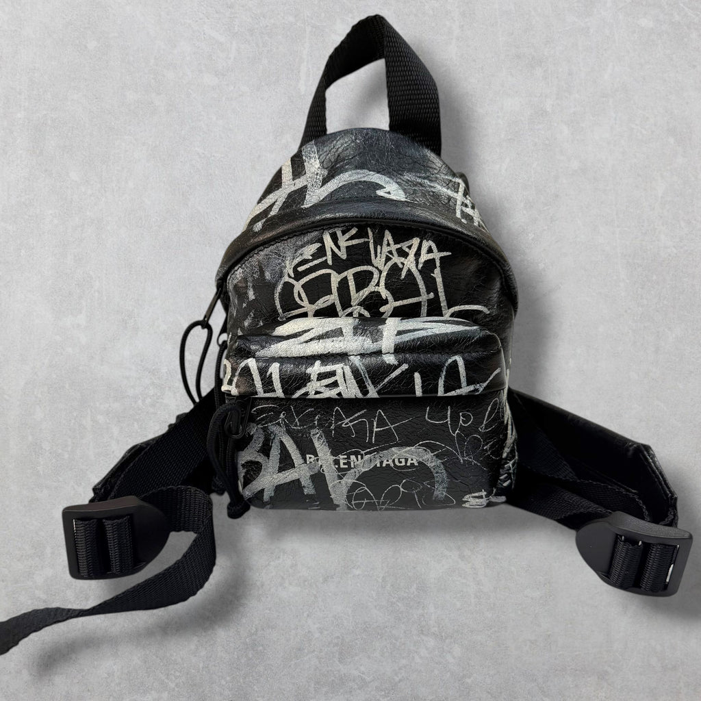 Balenciaga Agneau Arena Graffiti Crossbody Mini Backpack