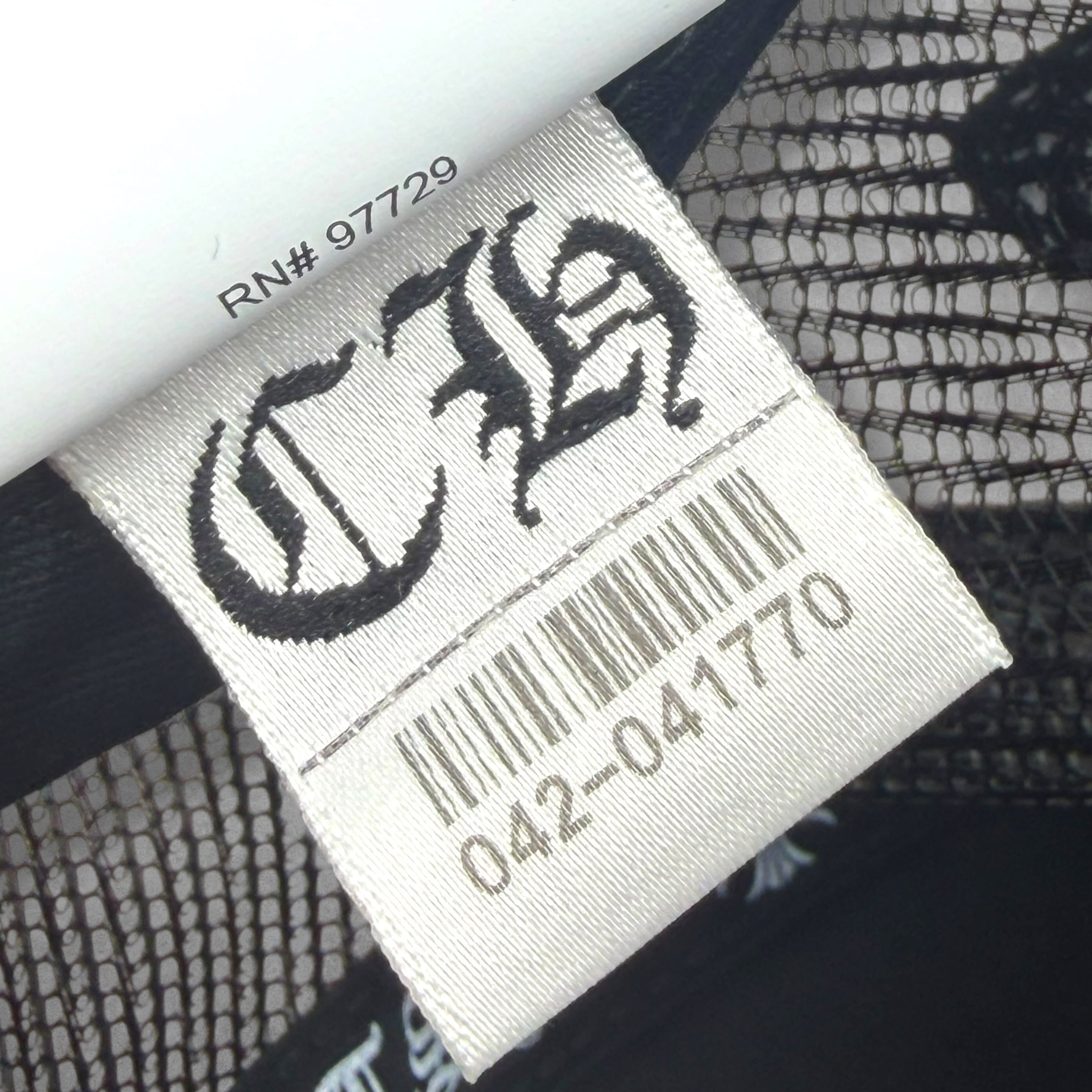 Chrome Hearts Black Cemetery Cross Patch Trucker