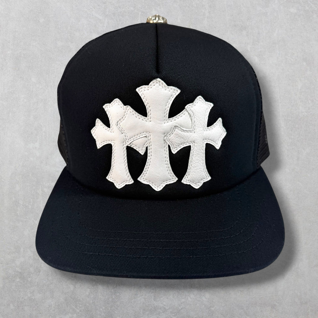 Chrome Hearts White Cemetery Cross Patch Trucker