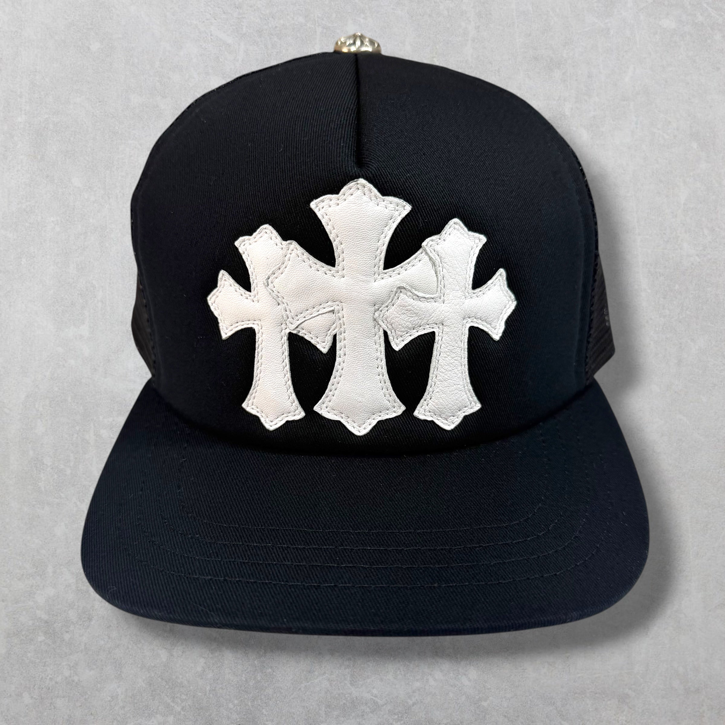 Chrome Hearts White Cemetery Cross Patch Trucker