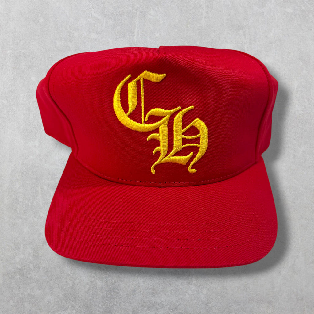 Chrome Hearts Yellow CH Red Baseball Hat