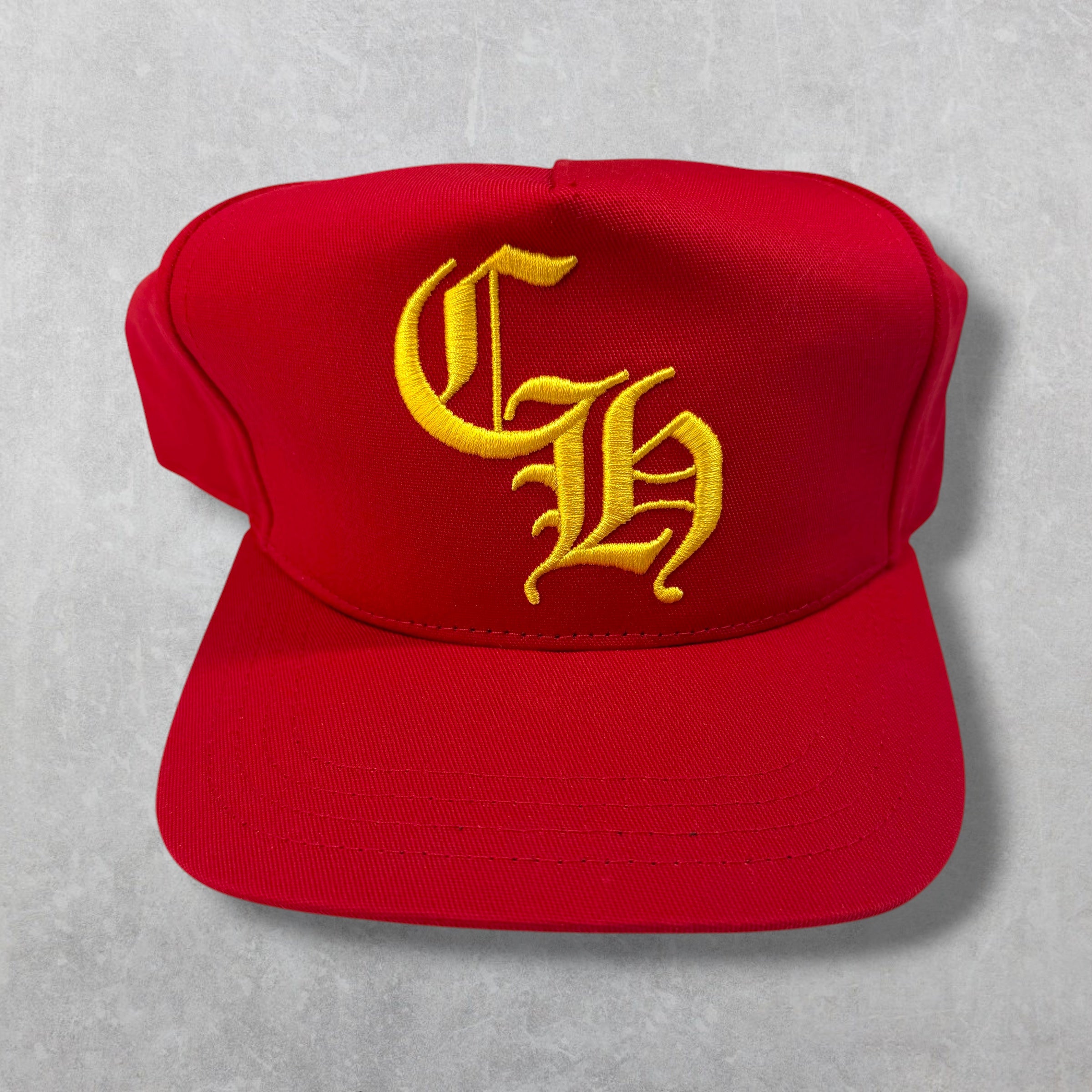 Chrome Hearts Yellow CH Red Baseball Hat