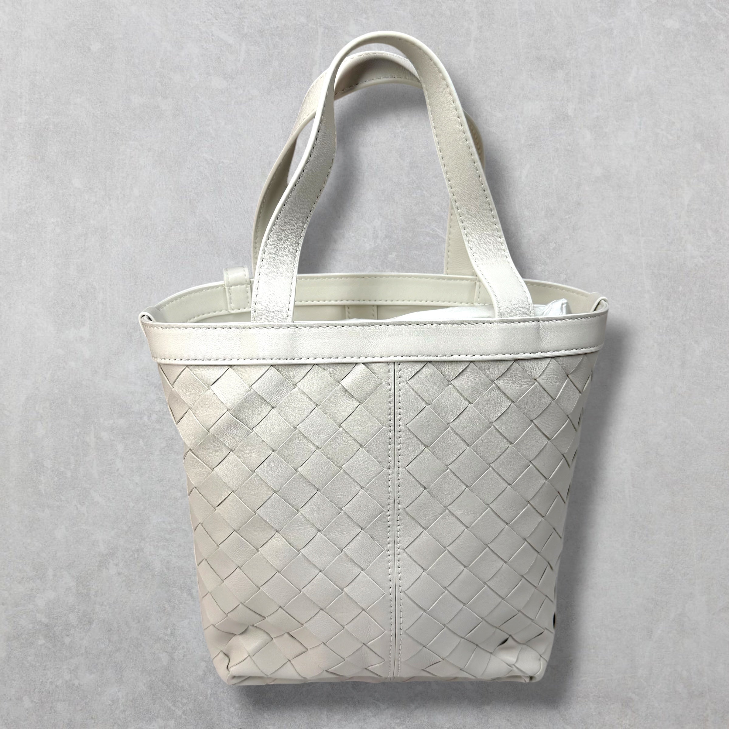 Bottega Veneta White Small Flip Tote