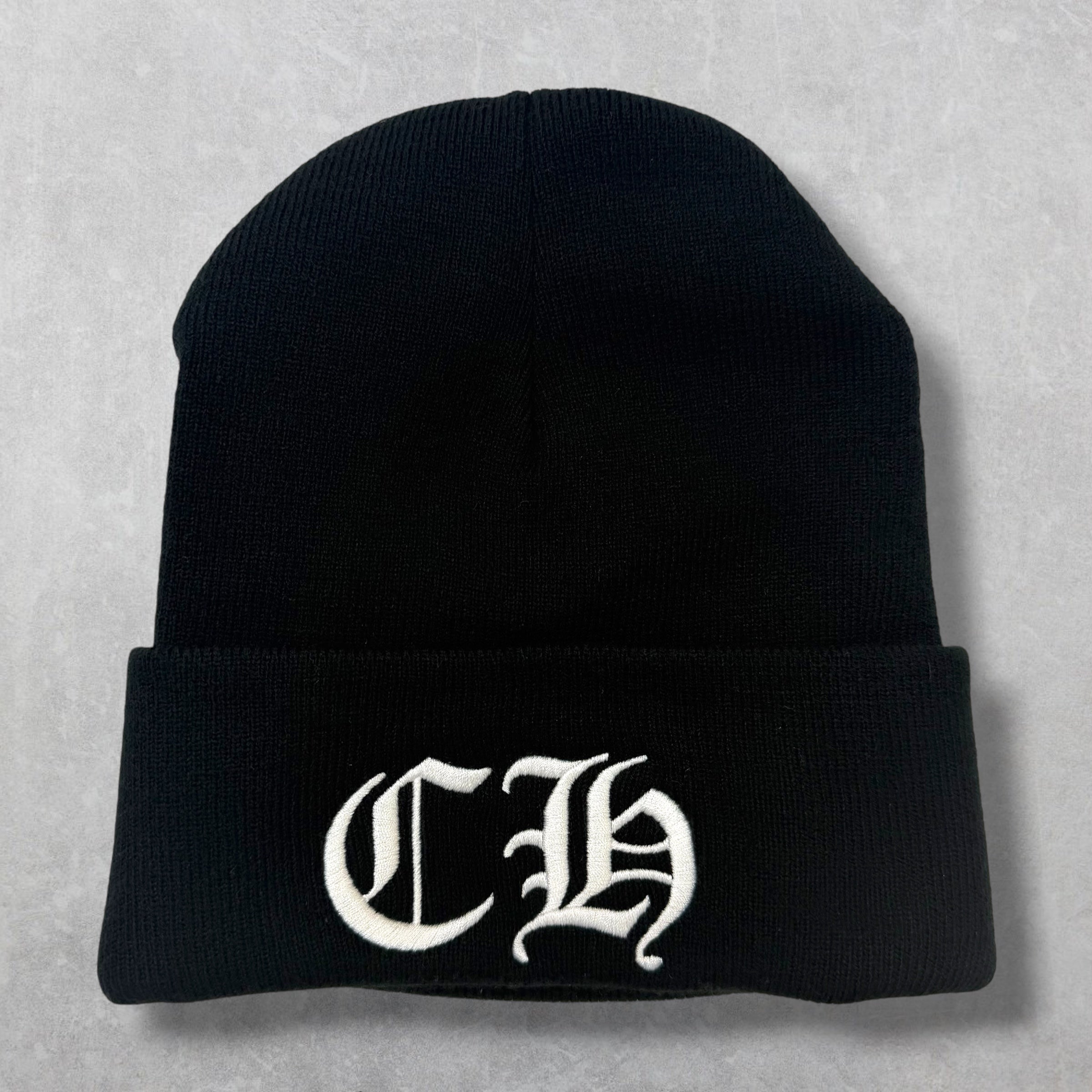 Chrome Hearts CH Logo Beanie Black/White