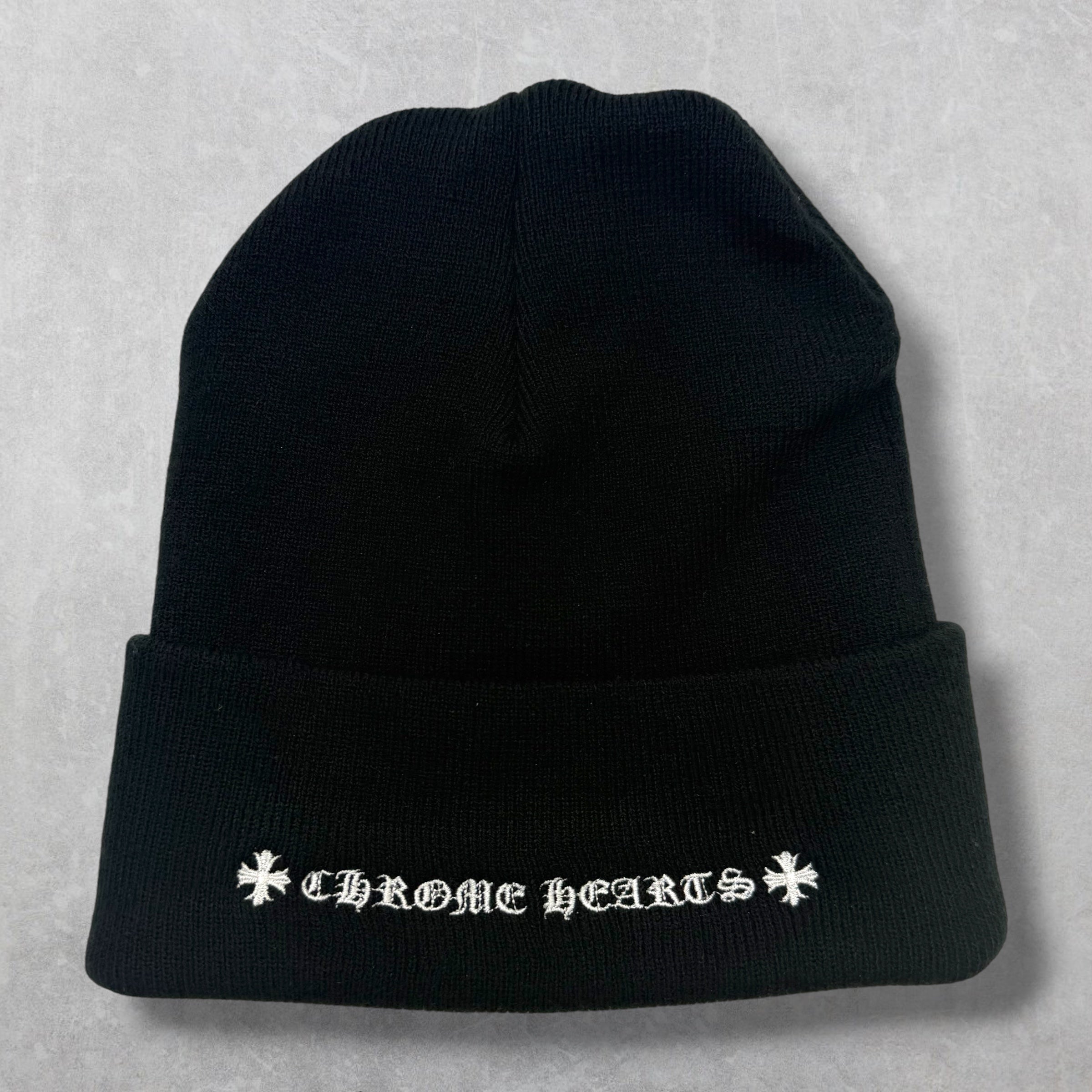 Chrome Hearts CH Logo Beanie Black/White