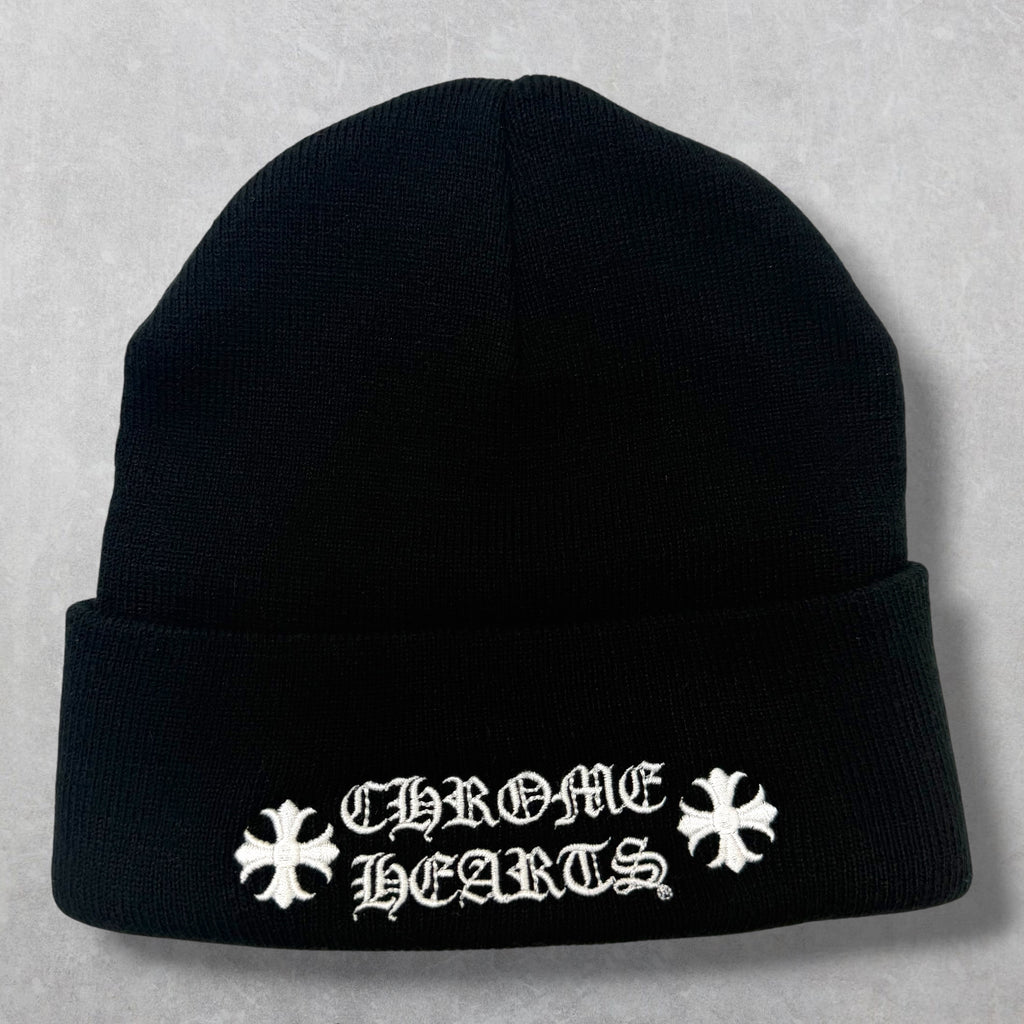 Chrome Hearts Logo Black Beanie