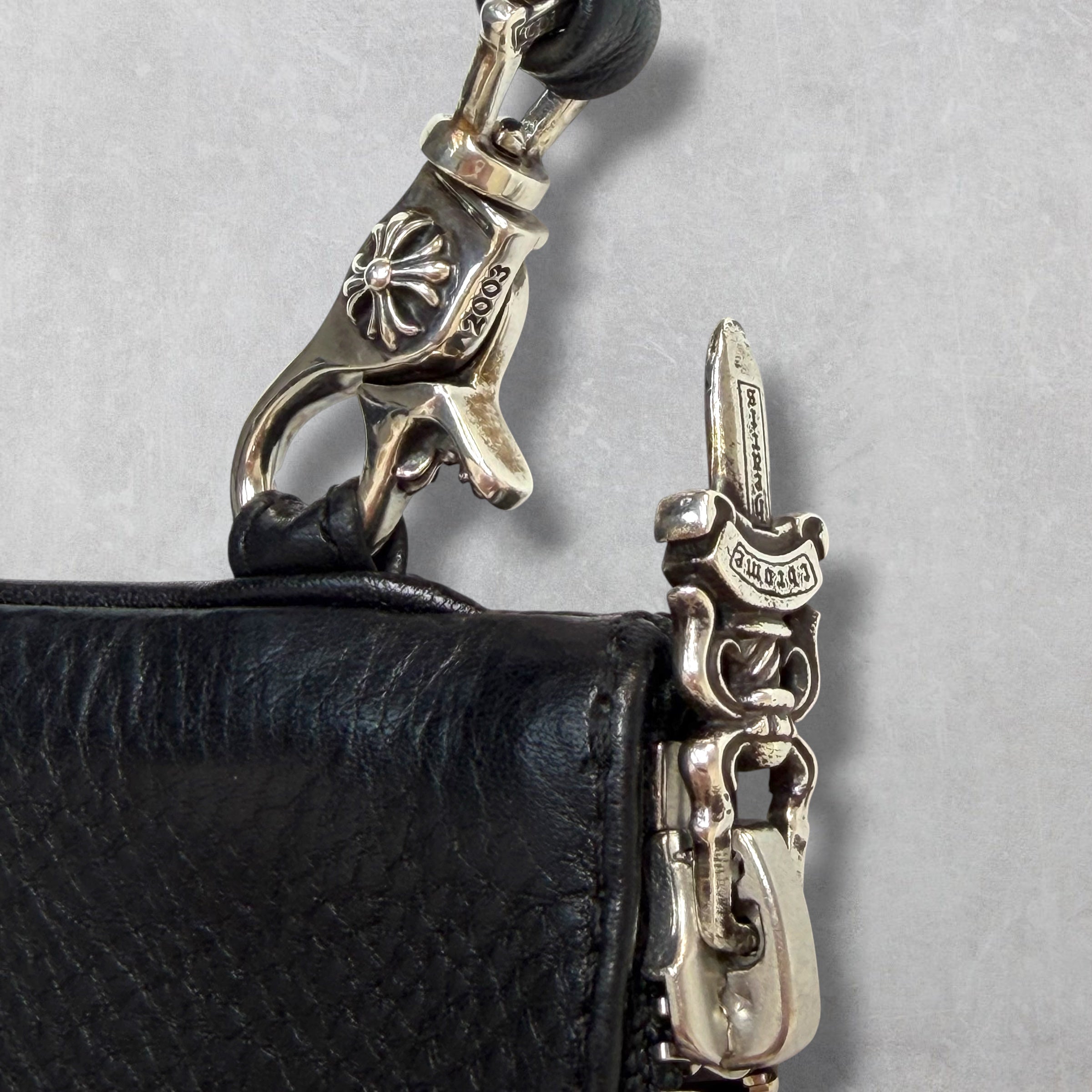 Chrome Hearts Cross Patch Loop Zip Wallet