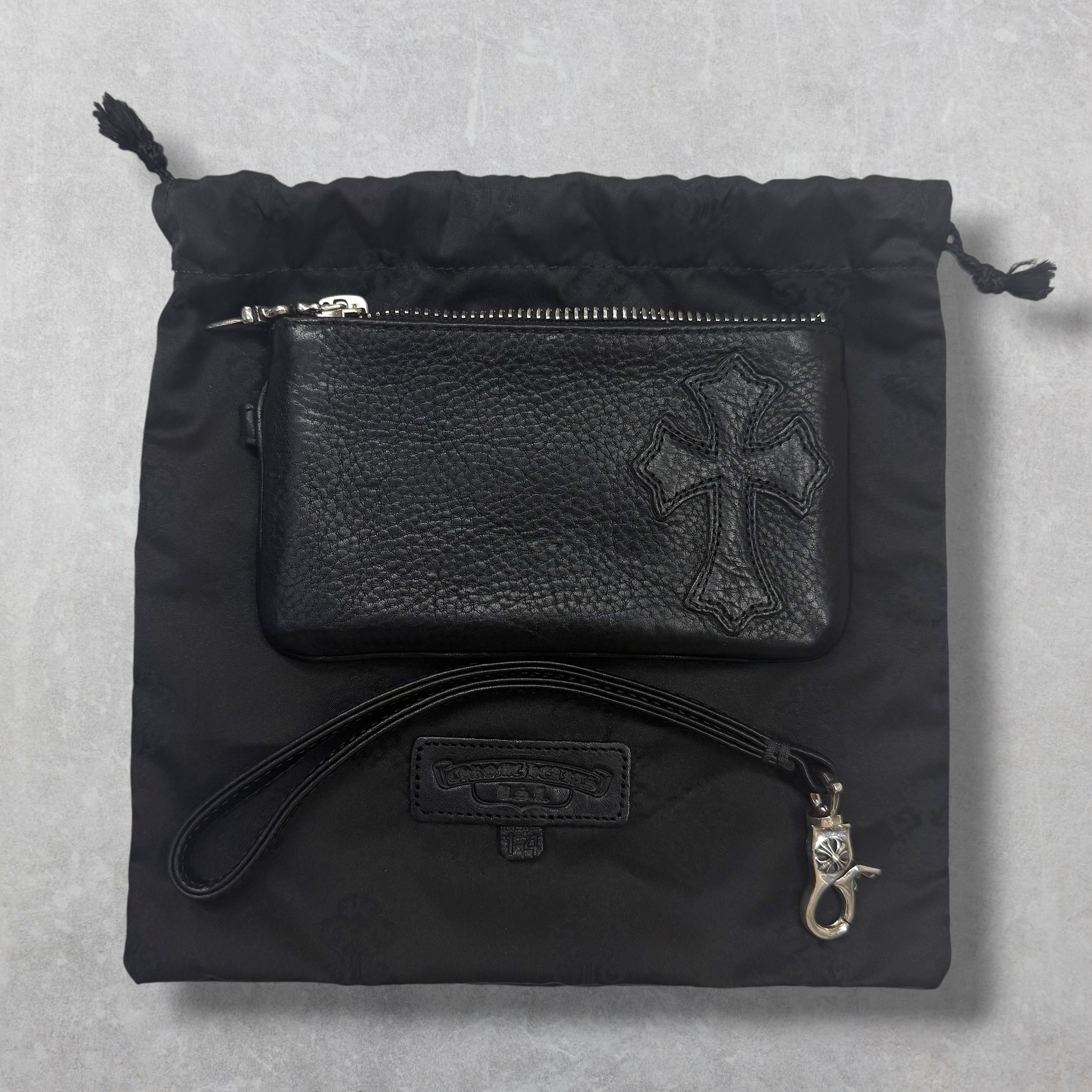 Chrome Hearts Cross Patch Loop Zip Wallet