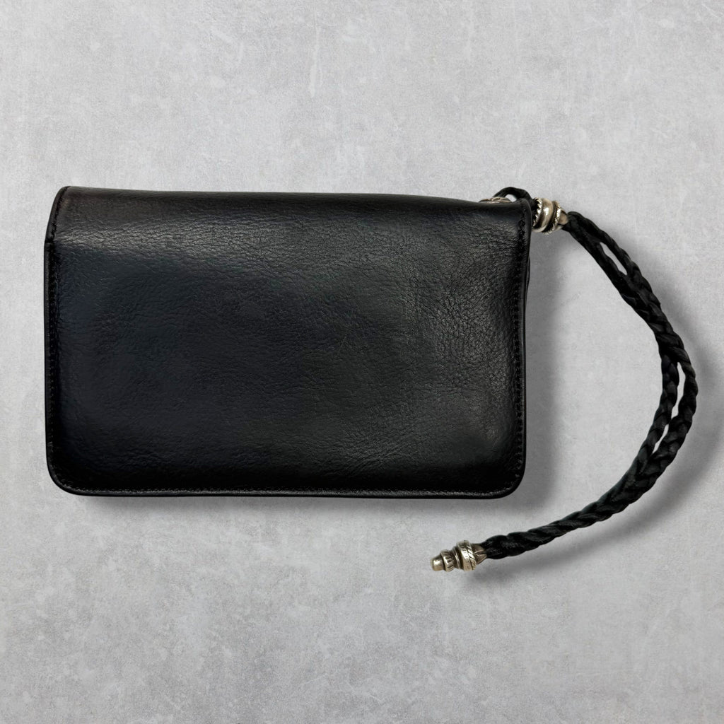 Chrome Hearts 2 Zip Crossball Wallet w/ Strap