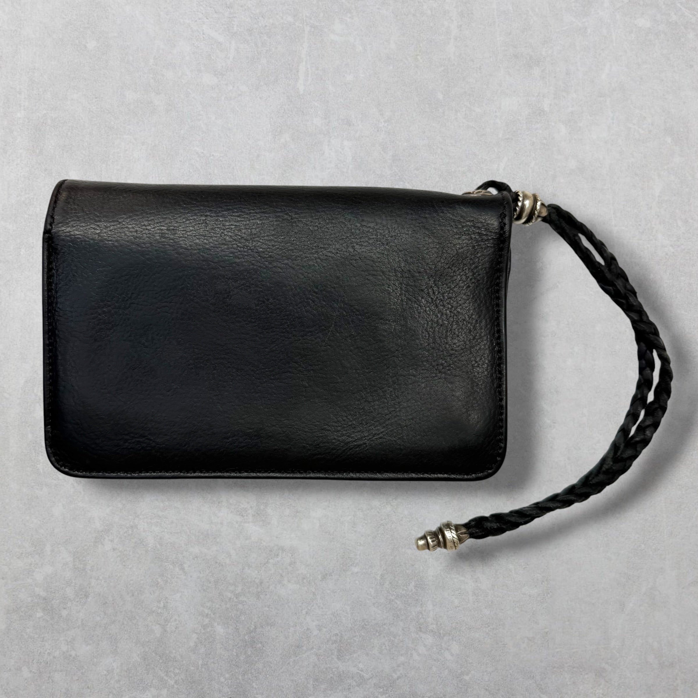 Chrome Hearts 2 Zip Crossball Wallet w/ Strap