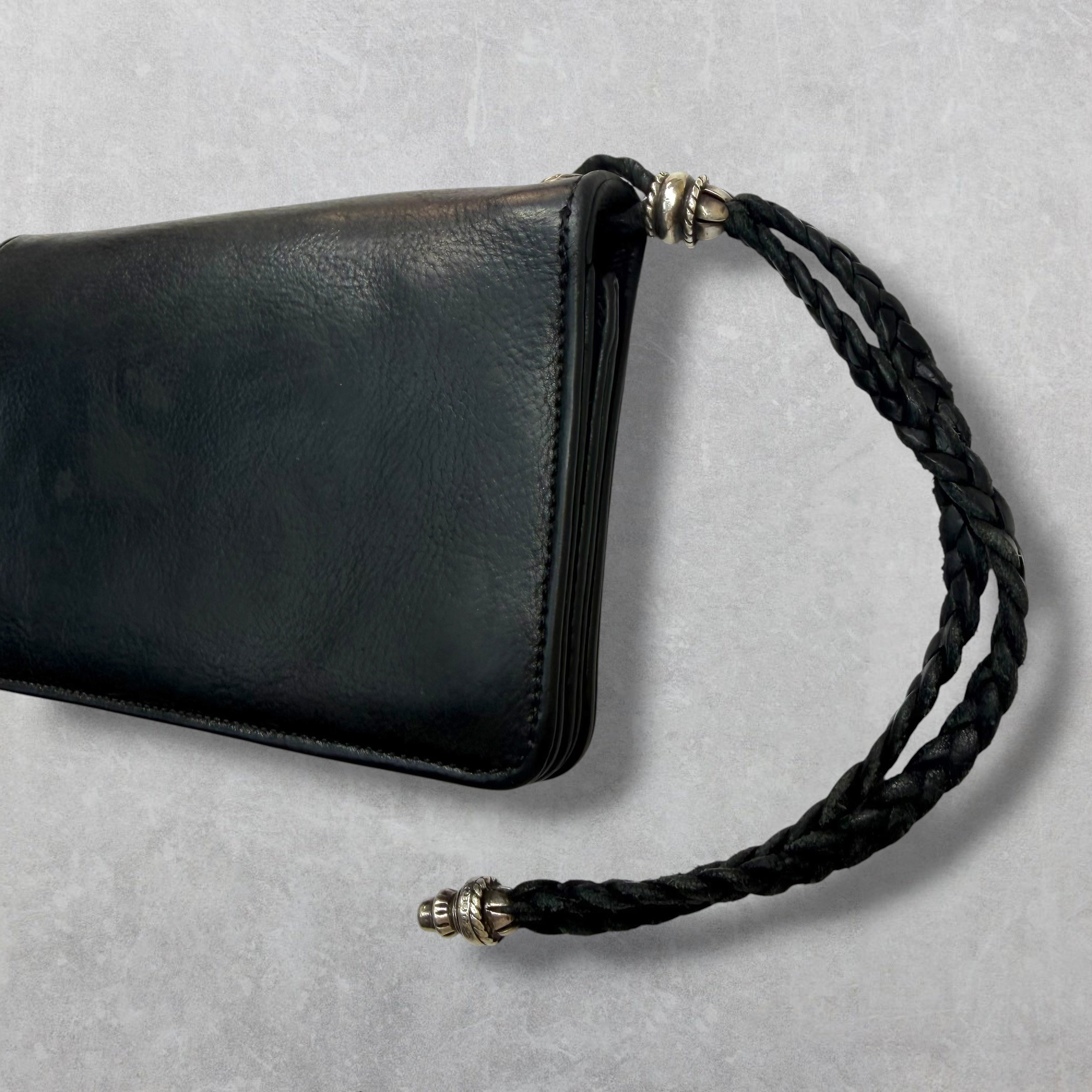 Chrome Hearts 2 Zip Crossball Wallet w/ Strap