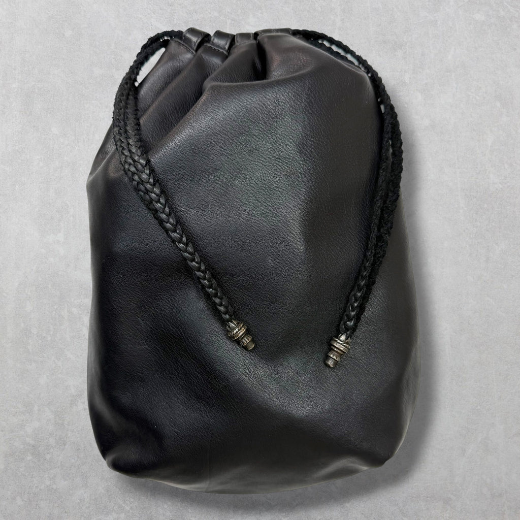Chrome Hearts Leather Drawstring Bucket Bag