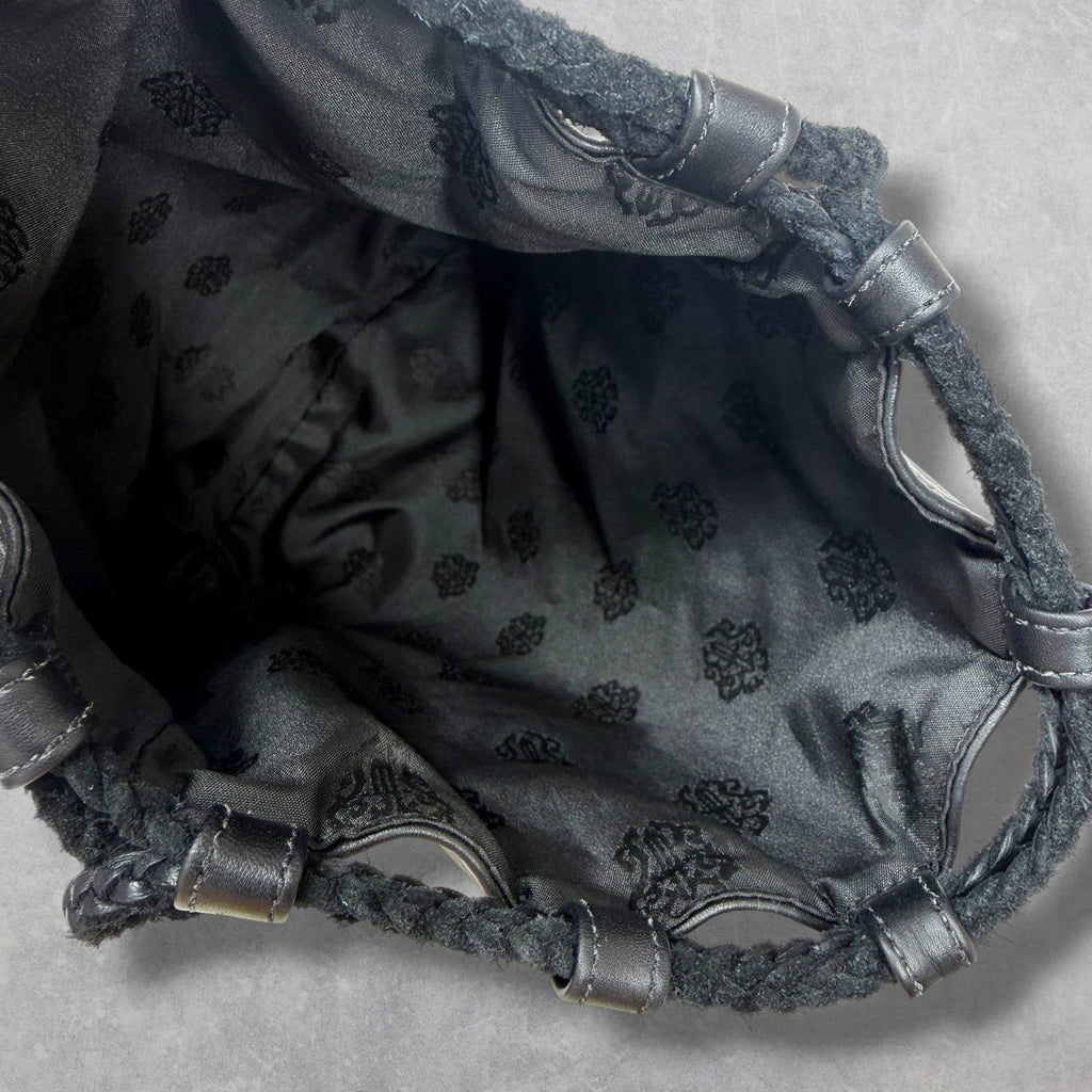 Chrome Hearts Leather Drawstring Bucket Bag