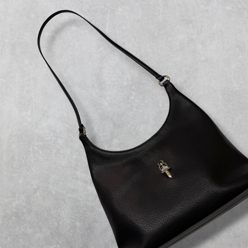 Chrome Hearts VIV Dagger Black Leather Handbag