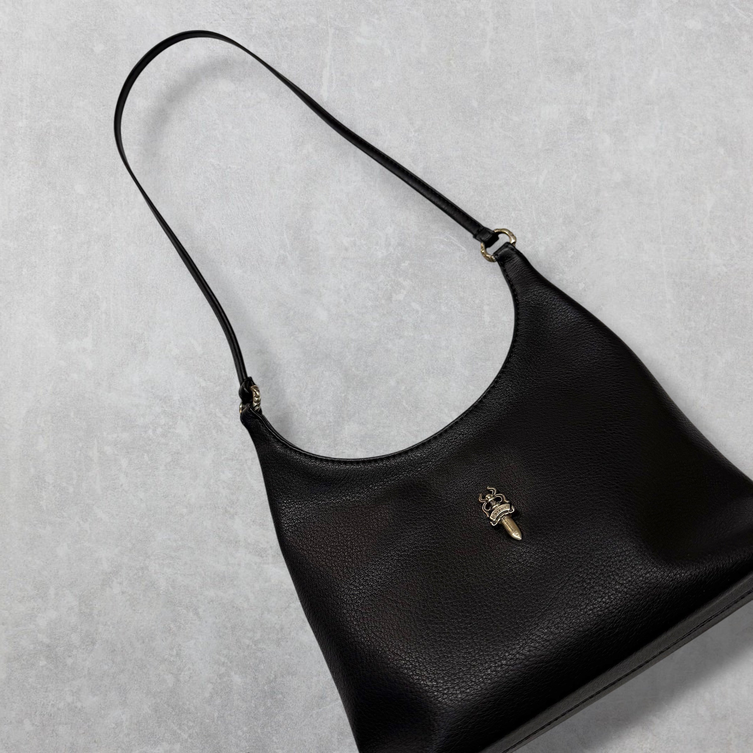 Chrome Hearts VIV Dagger Black Leather Handbag