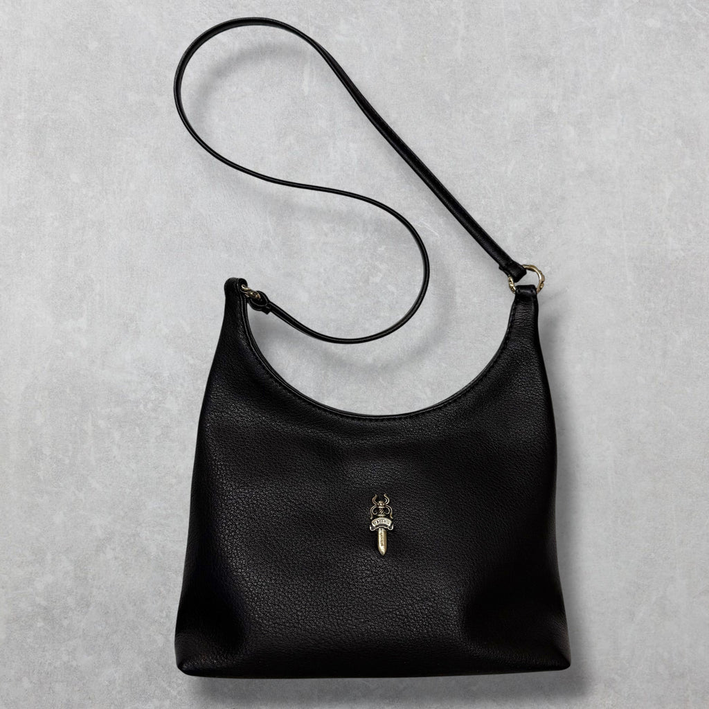 Chrome Hearts VIV Dagger Black Leather Handbag